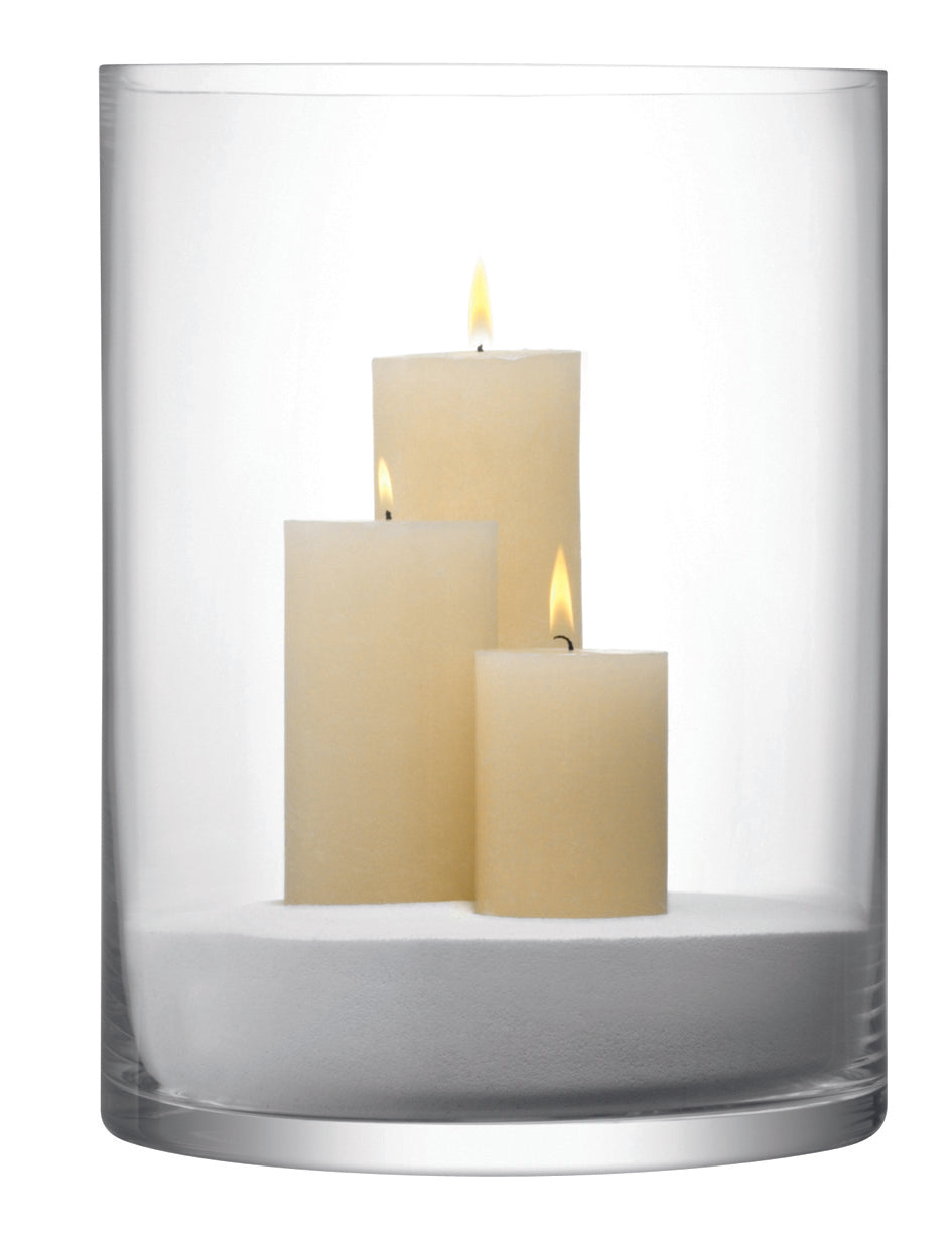 COLUMN VASE/CANDLEHOLDER H40 X Ø30CM CLEAR