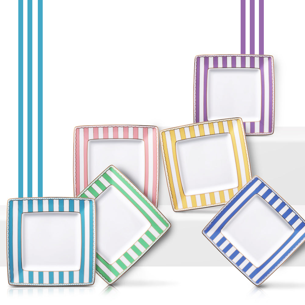 Noritake Carnivale Pink Square Plate 27Cm