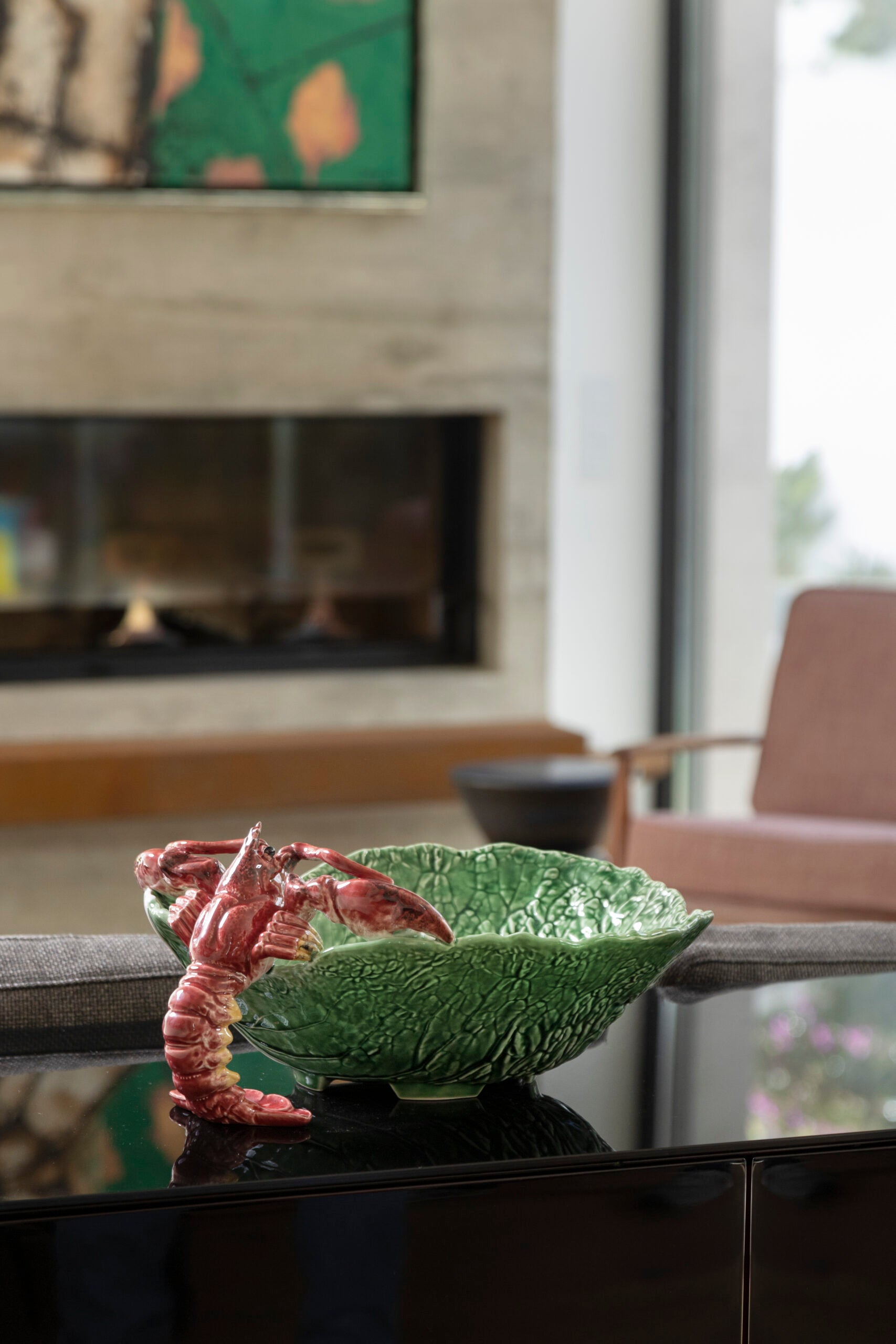 Bordallo Pinheiro Salad Bowl - Cabbage with lobsters