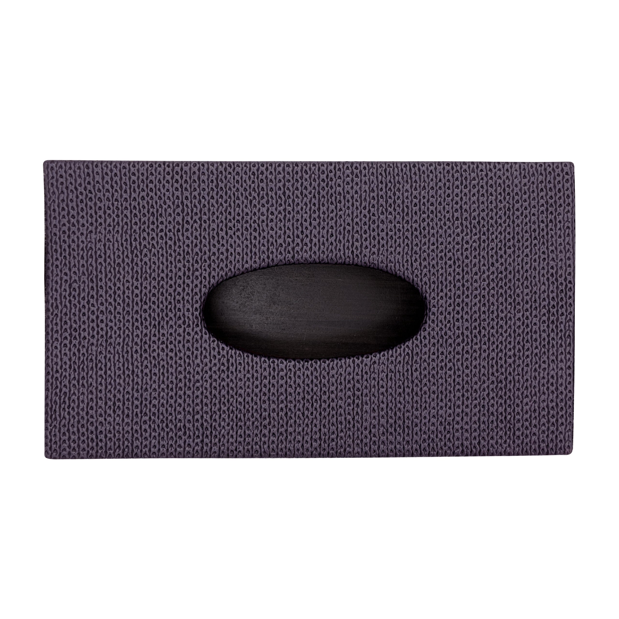 TISSUE BOX - RECTANGULAR WITH SLIDING BOTTOM - CHAIN PURPLE