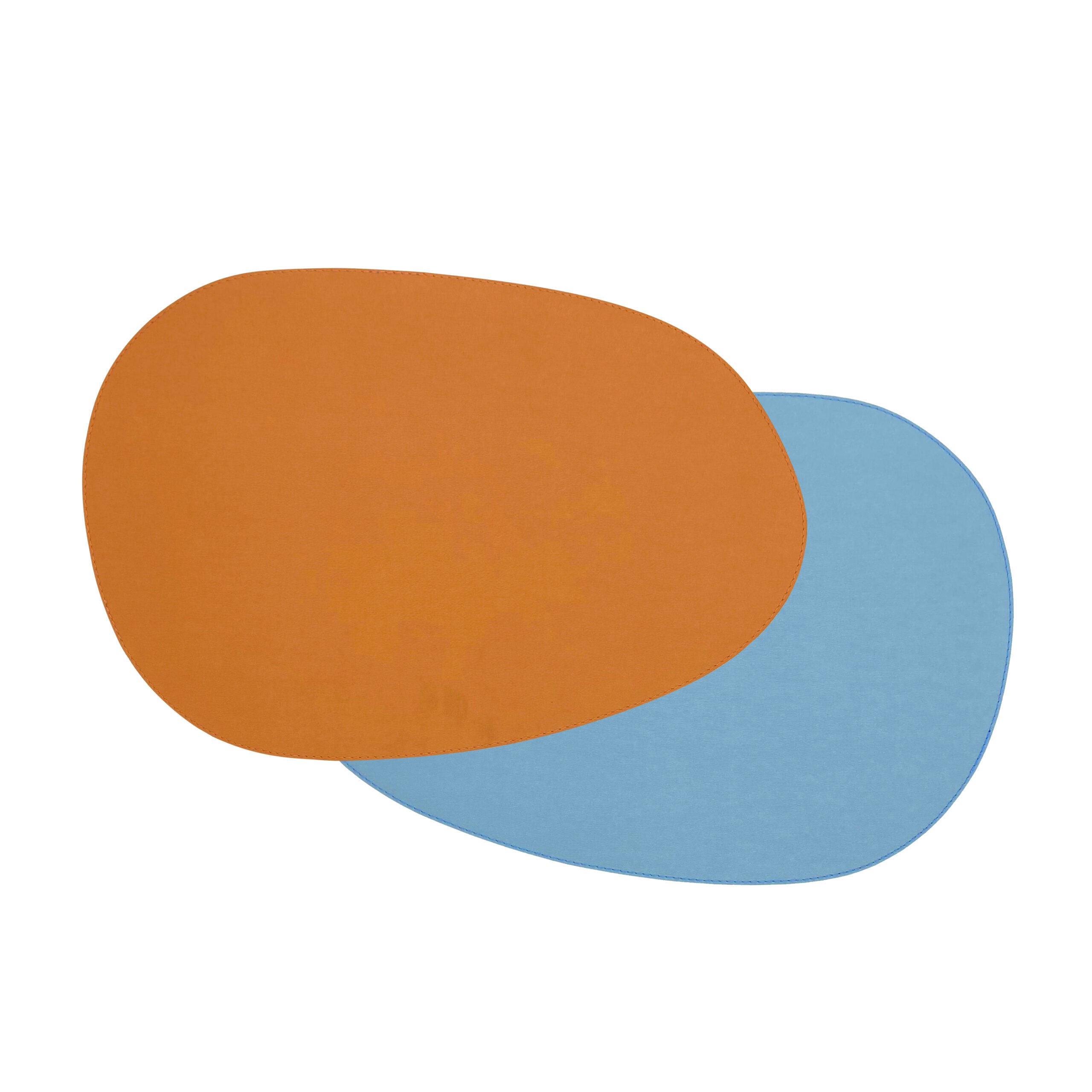 Artemis 2 Colors Placemat Stone Shape - Elegant Orange &amp; Elegant Blue
