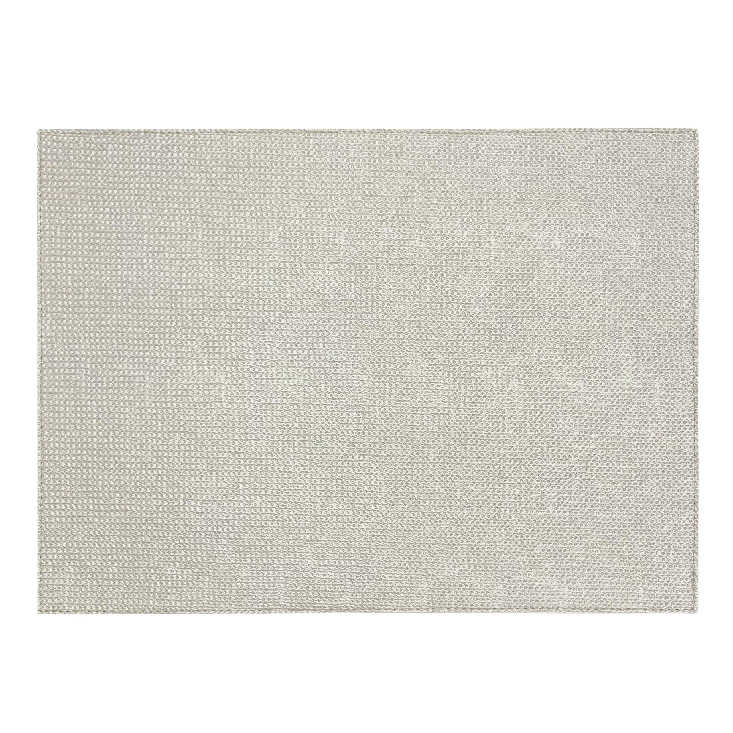 2 COLORS PLACEMAT RECTANGULAR - CHAIN PURPLE/CHAIN BEIGE SILVERY