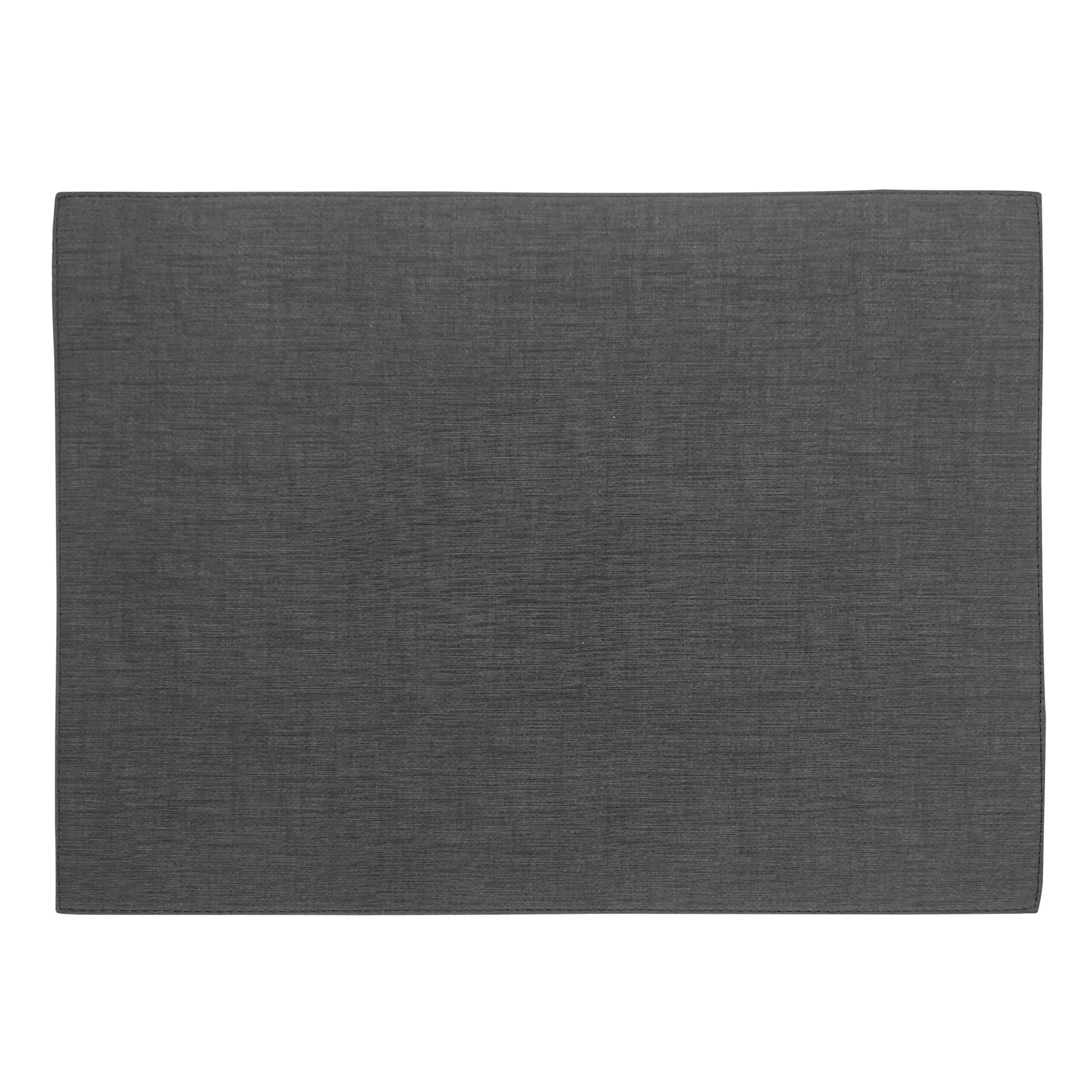 Artemis 2 Colors Placemat Rectangular - Natural Linen Anthrazit &amp; Dolaro Grey