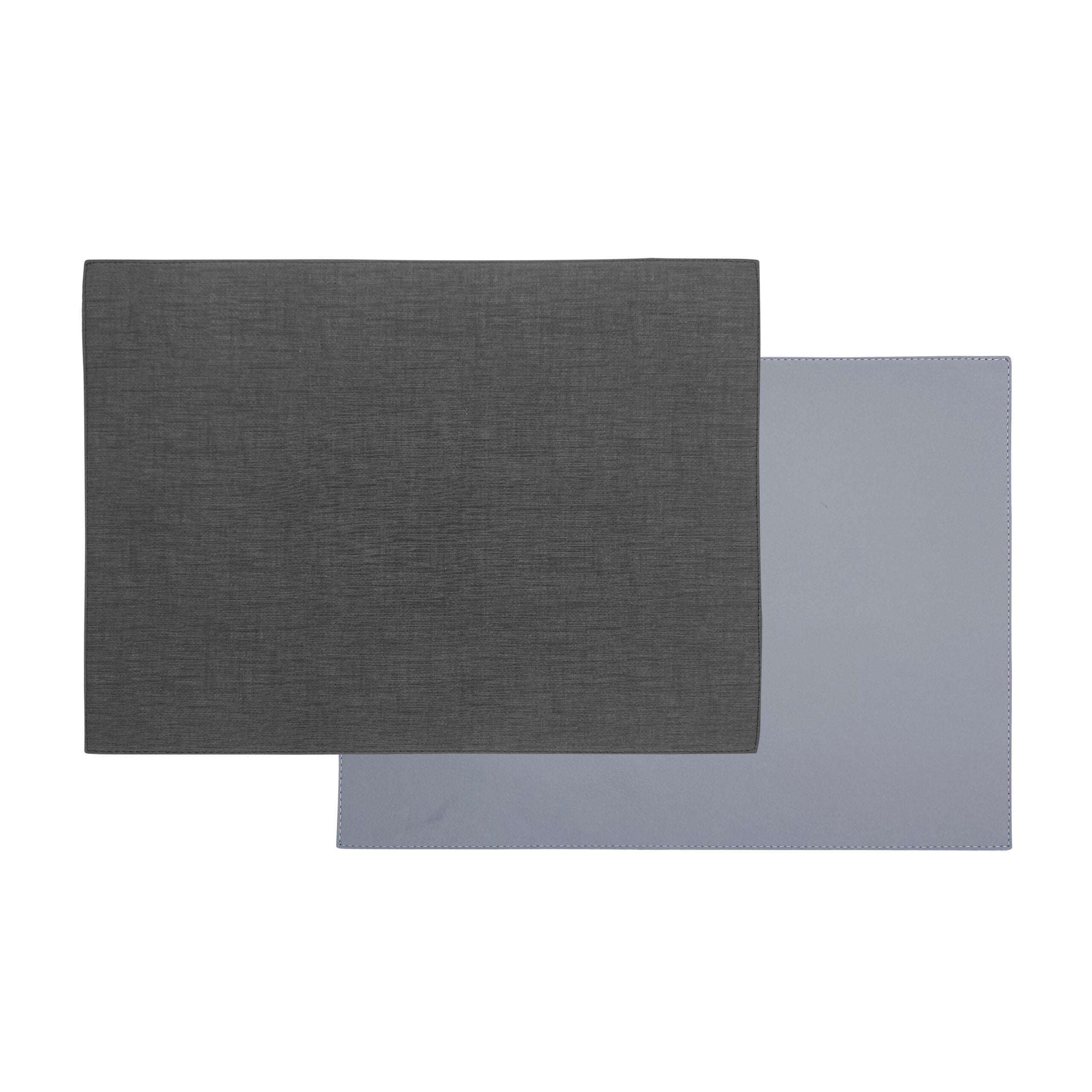 Artemis 2 Colors Placemat Rectangular - Natural Linen Anthrazit &amp; Dolaro Grey