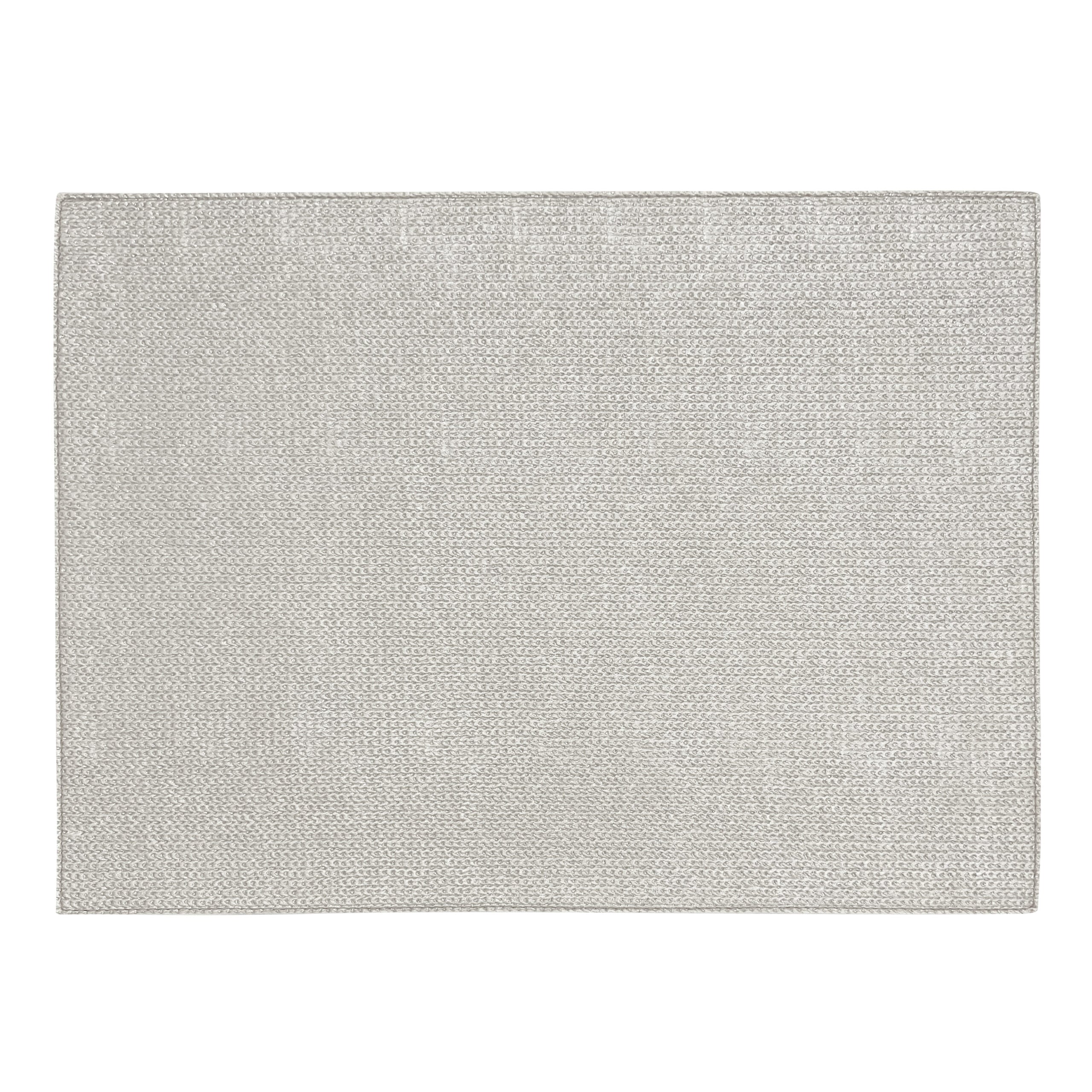 2 COLORS PLACEMAT RECTANGULAR - CHAIN GOLD/CHAIN BEIGE SILVERY
