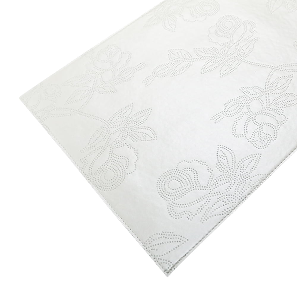 Artemis 2 Colors Placemat - Black Silver Glitter &amp; White Silver Glitter Paisley