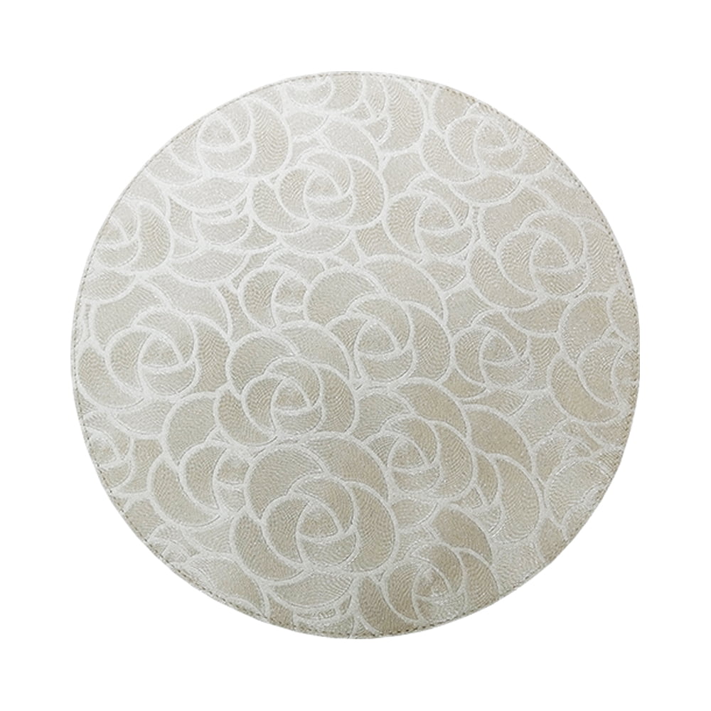 Deria 2 Colors Round Mat - Rose Beige & Rose Stone