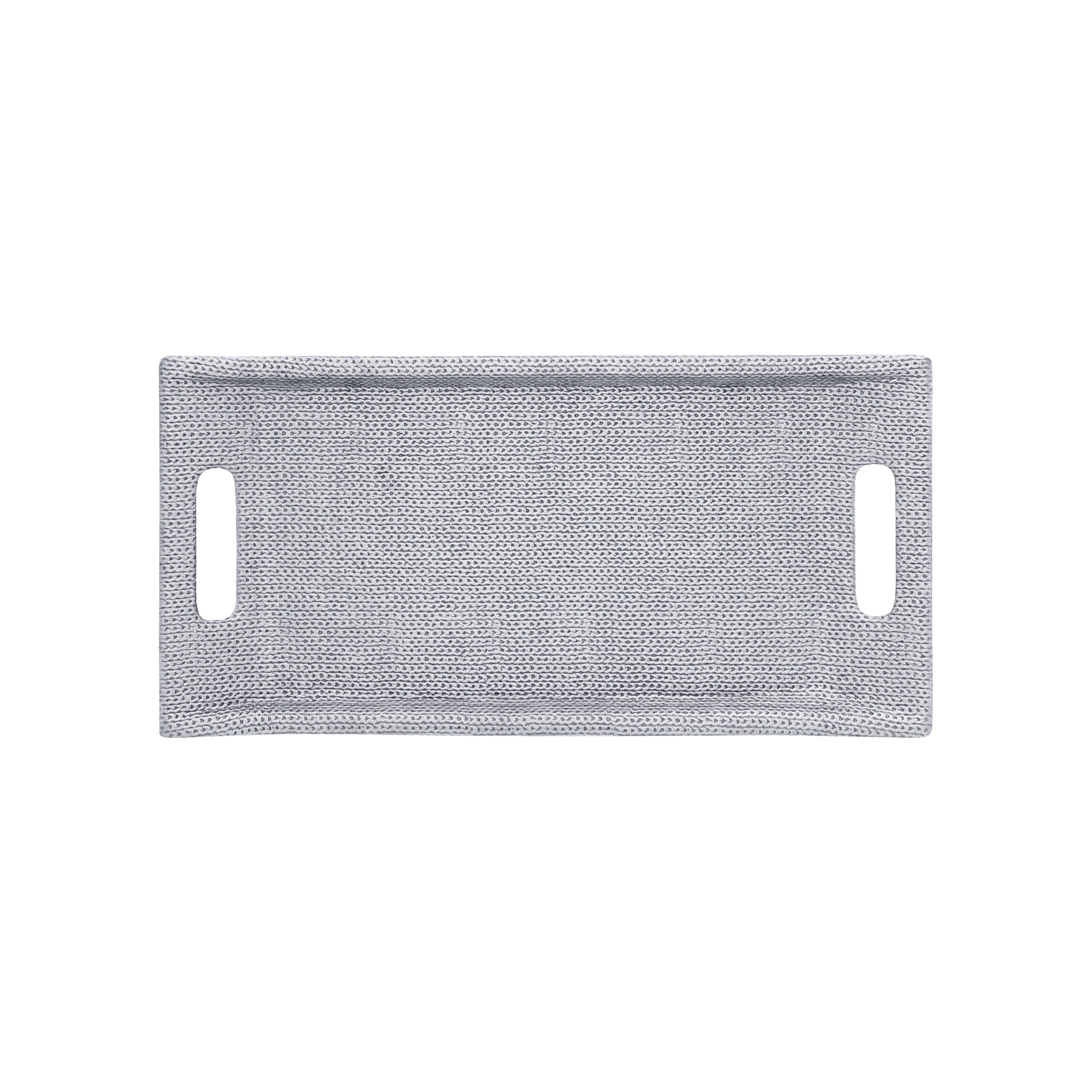 TRAY WITH HANDLE - SMALL - CHAIN BEIGE SILVERY