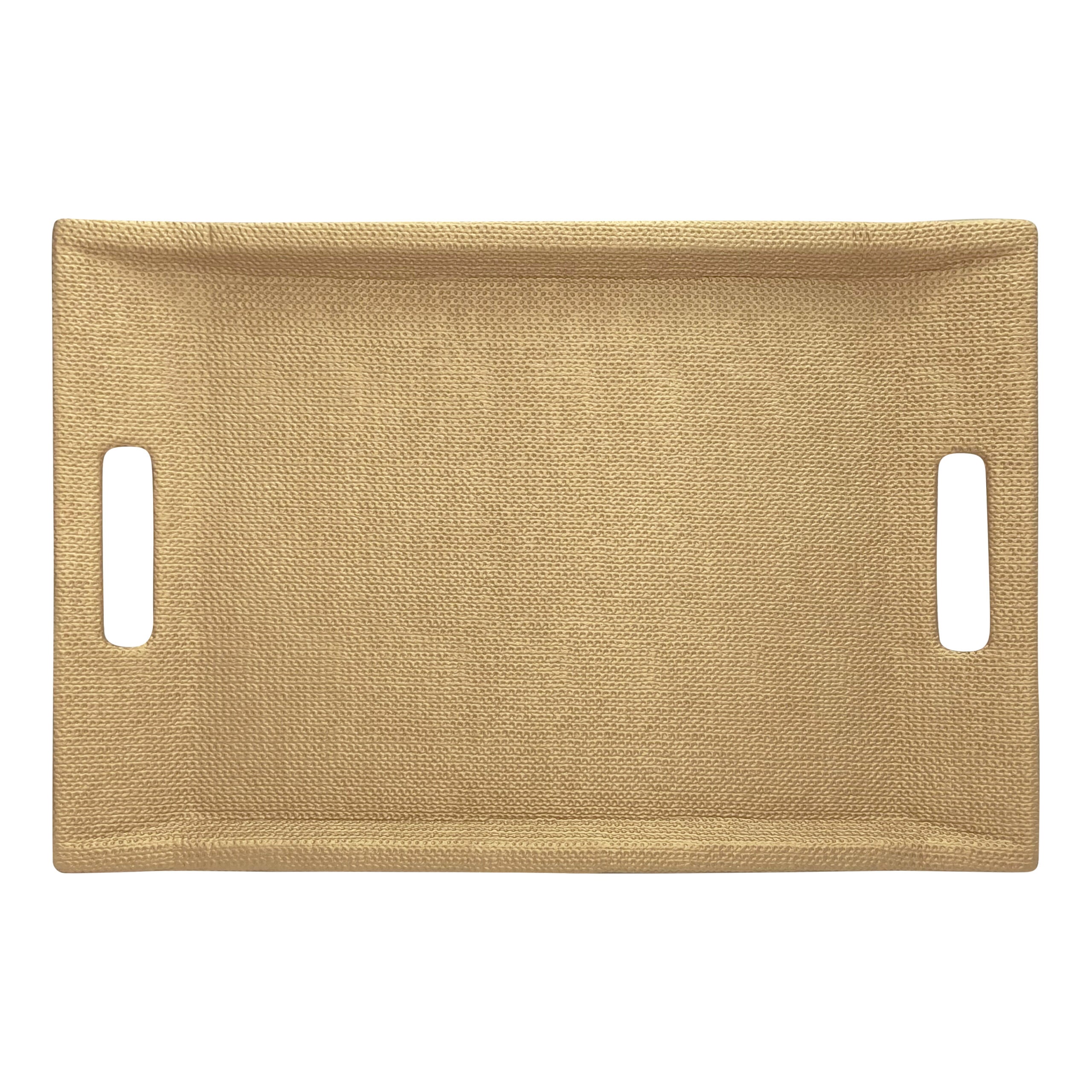 TRAY WITH HANDLE - LARGE - CHAIN GOLD
