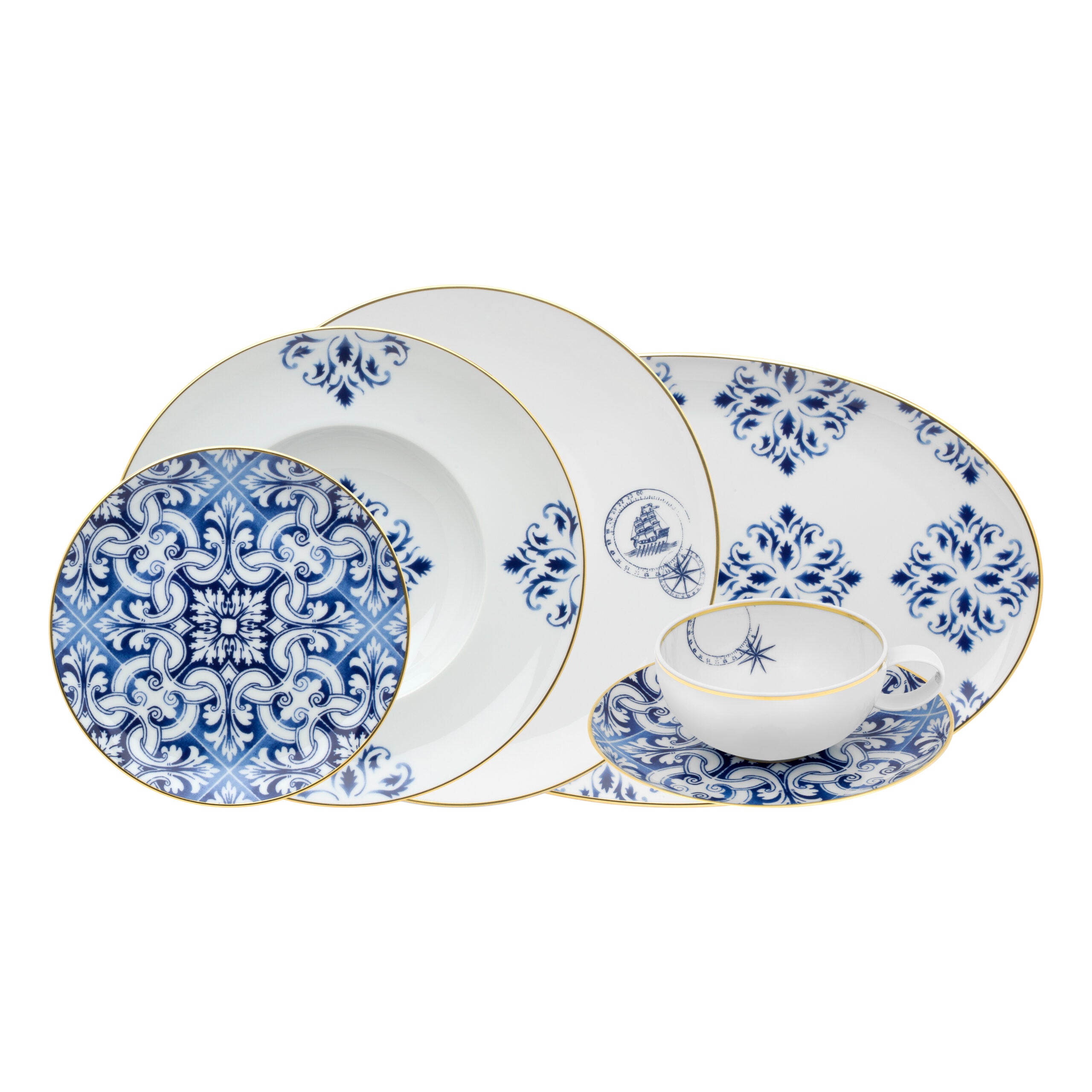 Vista Alegre 47Pcs Dinner Set for 8 Person - Transatlantica