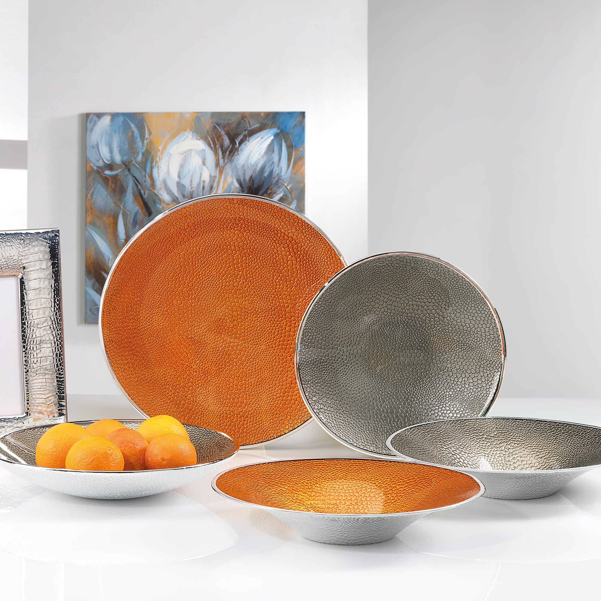 Dogale Safari Coccodrillo Orange Plate D.37