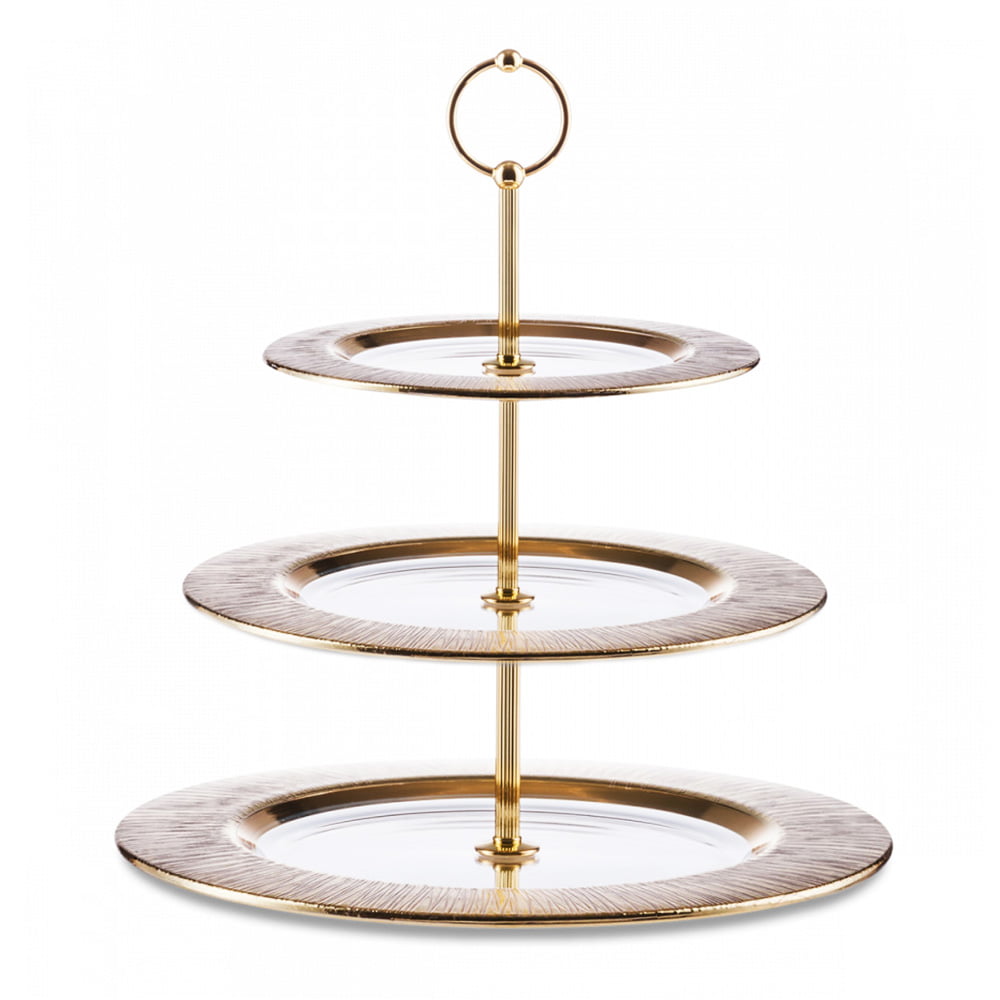 Eisch Ravi Gold 3 Tier Cake Stand