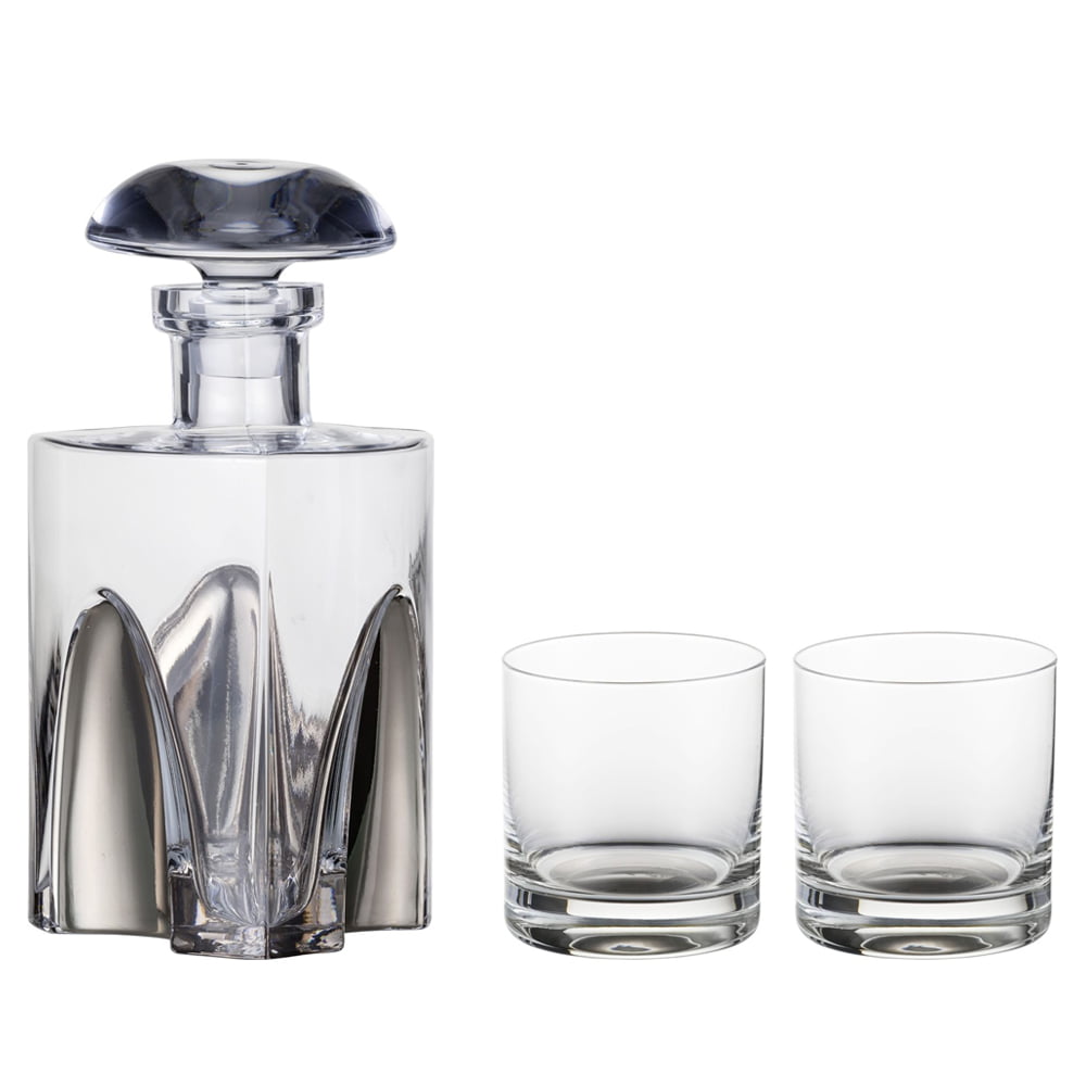 Eisch Gentleman 2Pcs Whisky Glass W/Carafe Nde Platinum In Gift Box