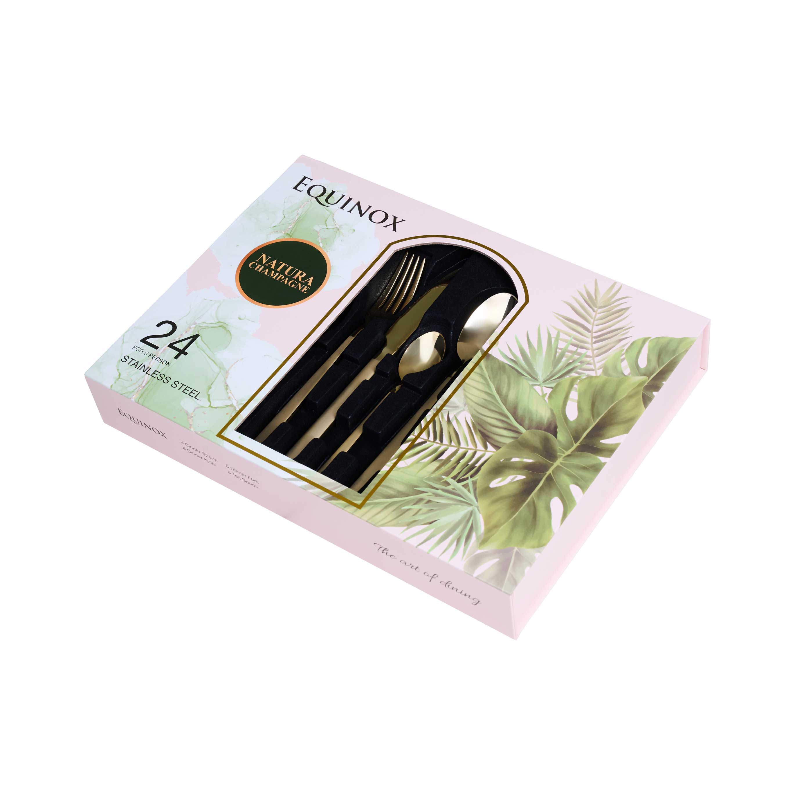 Equinox 24Pcs Cutlery Set - Natura Champagne