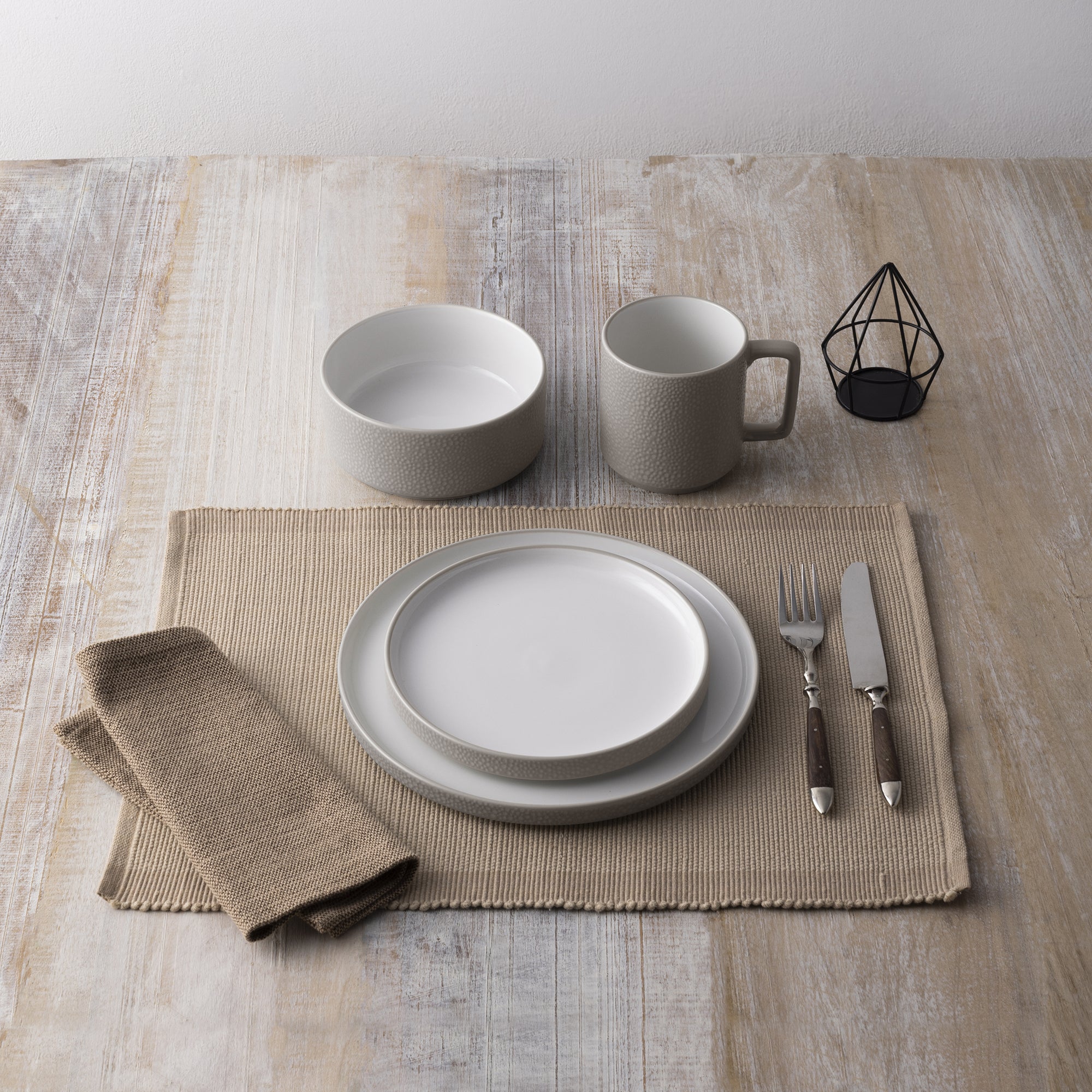 Noritake 16Pcs Dinner Set for 4 Person -  Colortex Stone Taupe