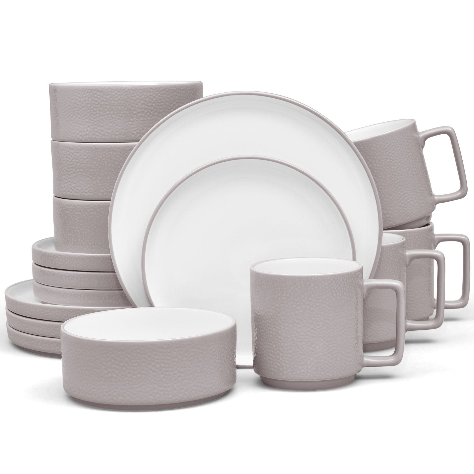 Noritake 16Pcs Dinner Set for 4 Person -  Colortex Stone Taupe