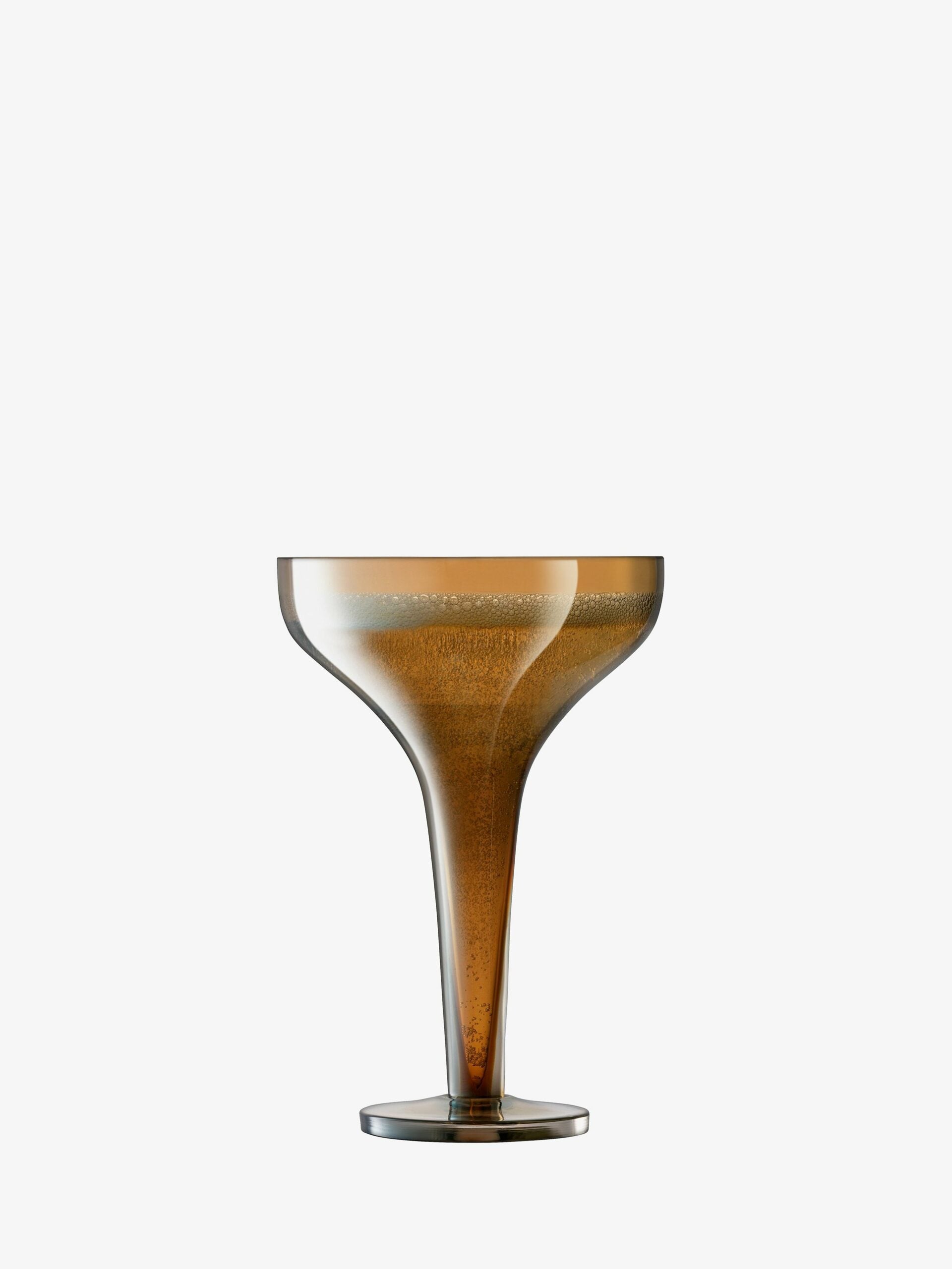 LSA International 2Pcs Set Epoque Champagne Saucer 150ML - Amber/Lustre