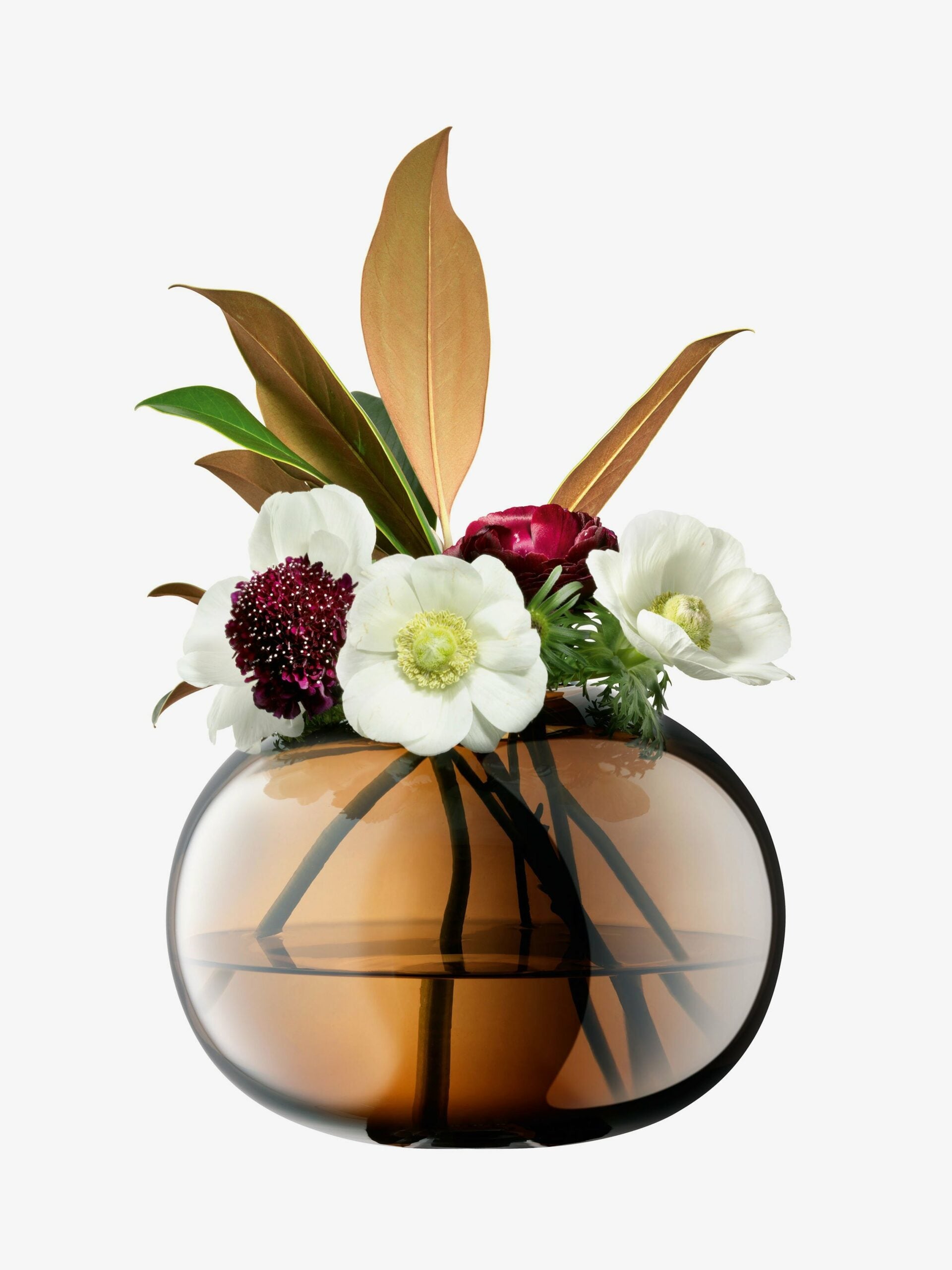 EPOQUE VASE H18CM AMBER/LUSTRE