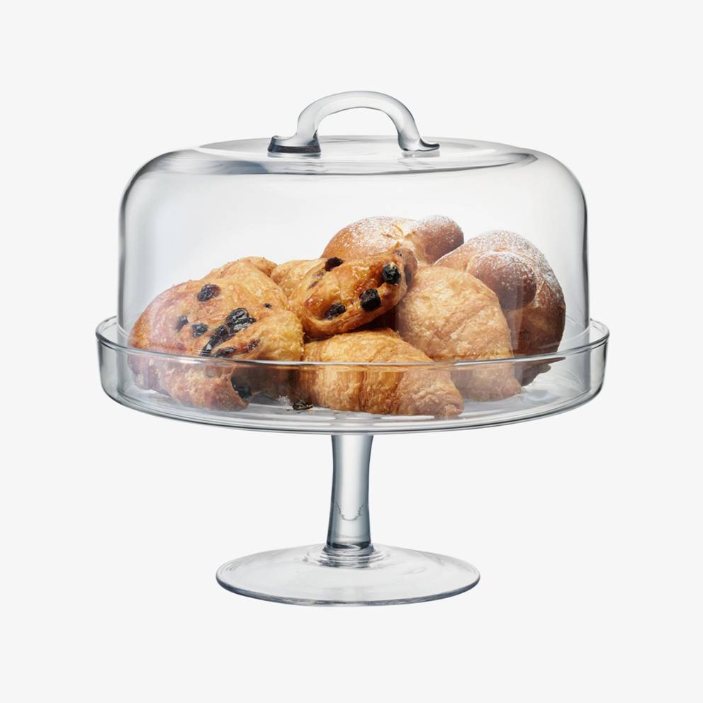 SERVE CAKESTAND &amp; DOME 26.5CM/25CM CLEAR