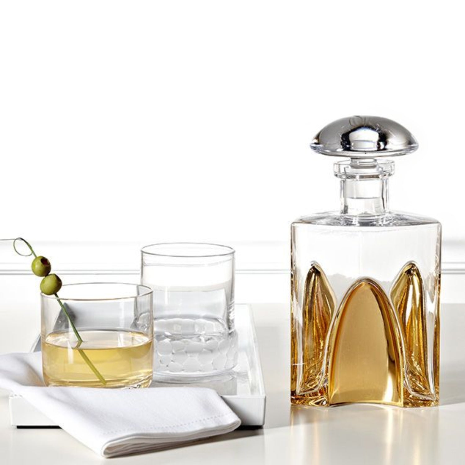 Eisch Gentleman 2Pcs Whisky Glass W/Carafe Nde Gold In Gift Box