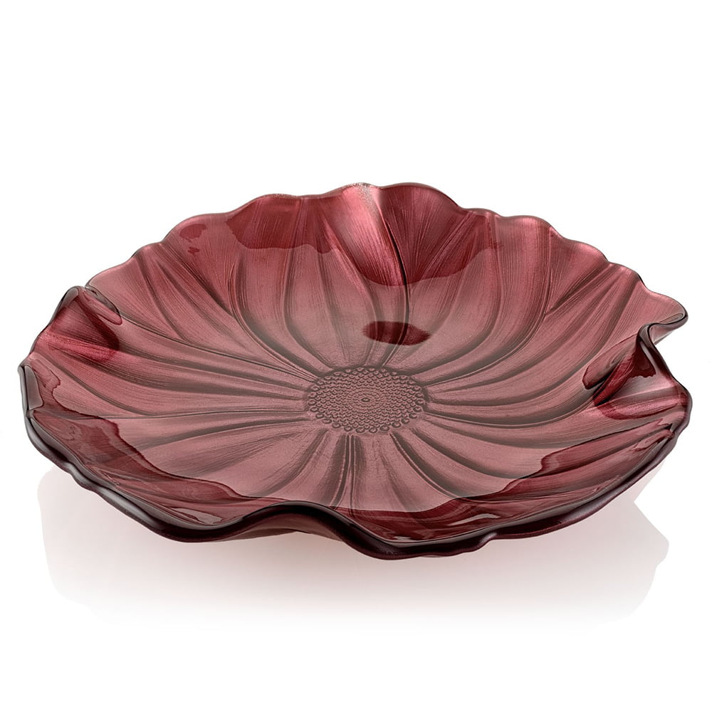 IVV Magnolia Plate Pearly Red Decoration