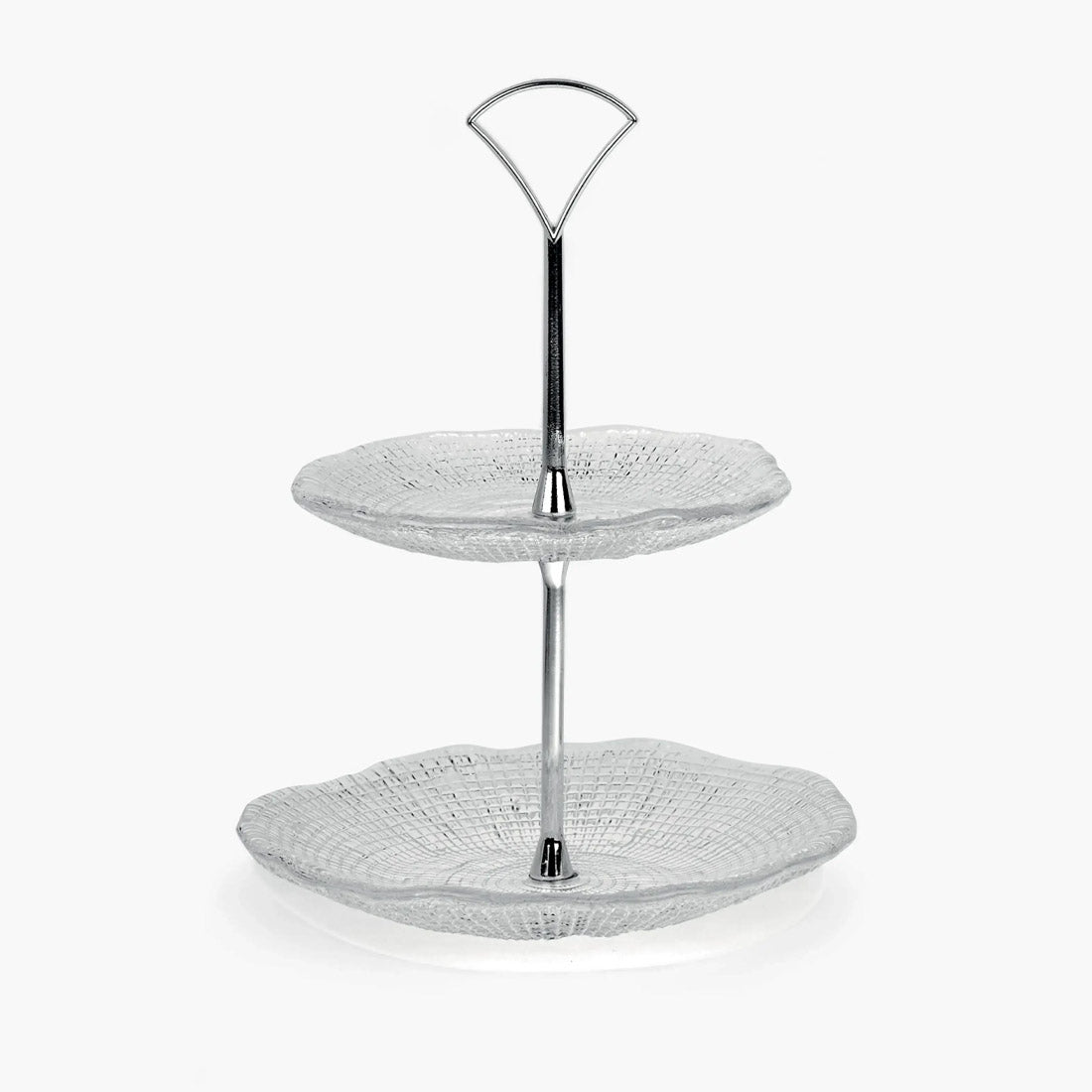 IVV Diamante' 2 Tier Stand- Clear With Metal Support