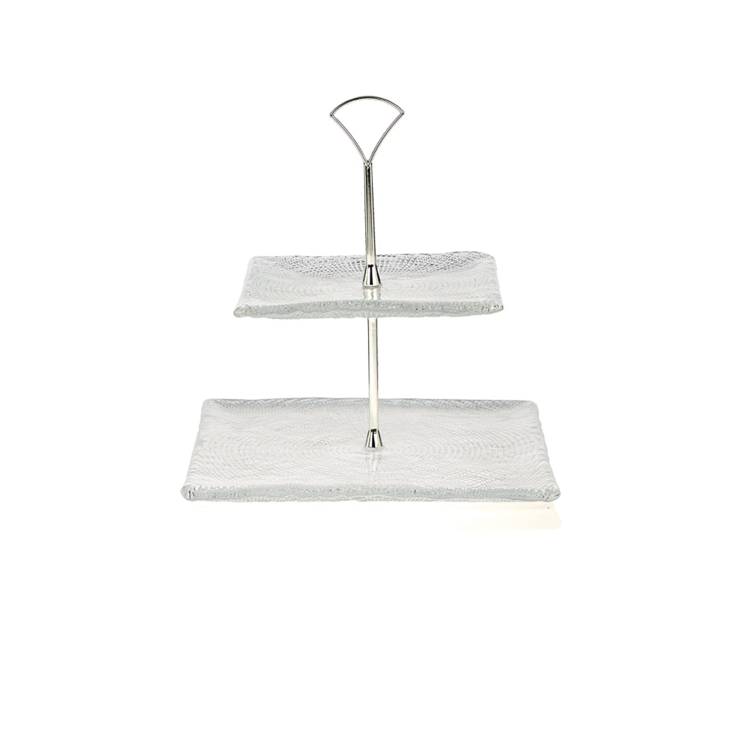 IVV Diamante 2 Tier Square Cake Stand - Clear