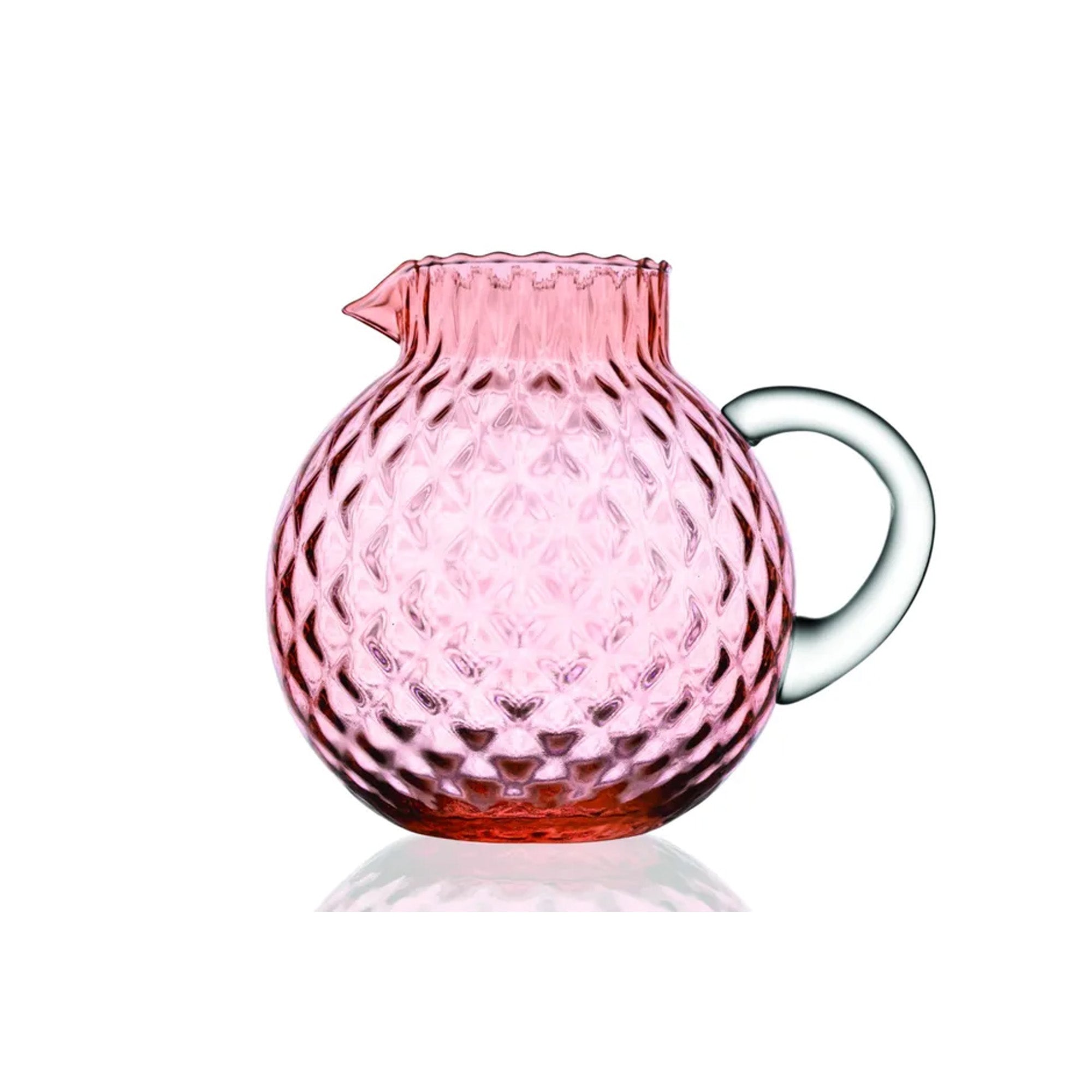 IVV Glue Ball Pitcher Optic Decoration Pink - Handle Clear