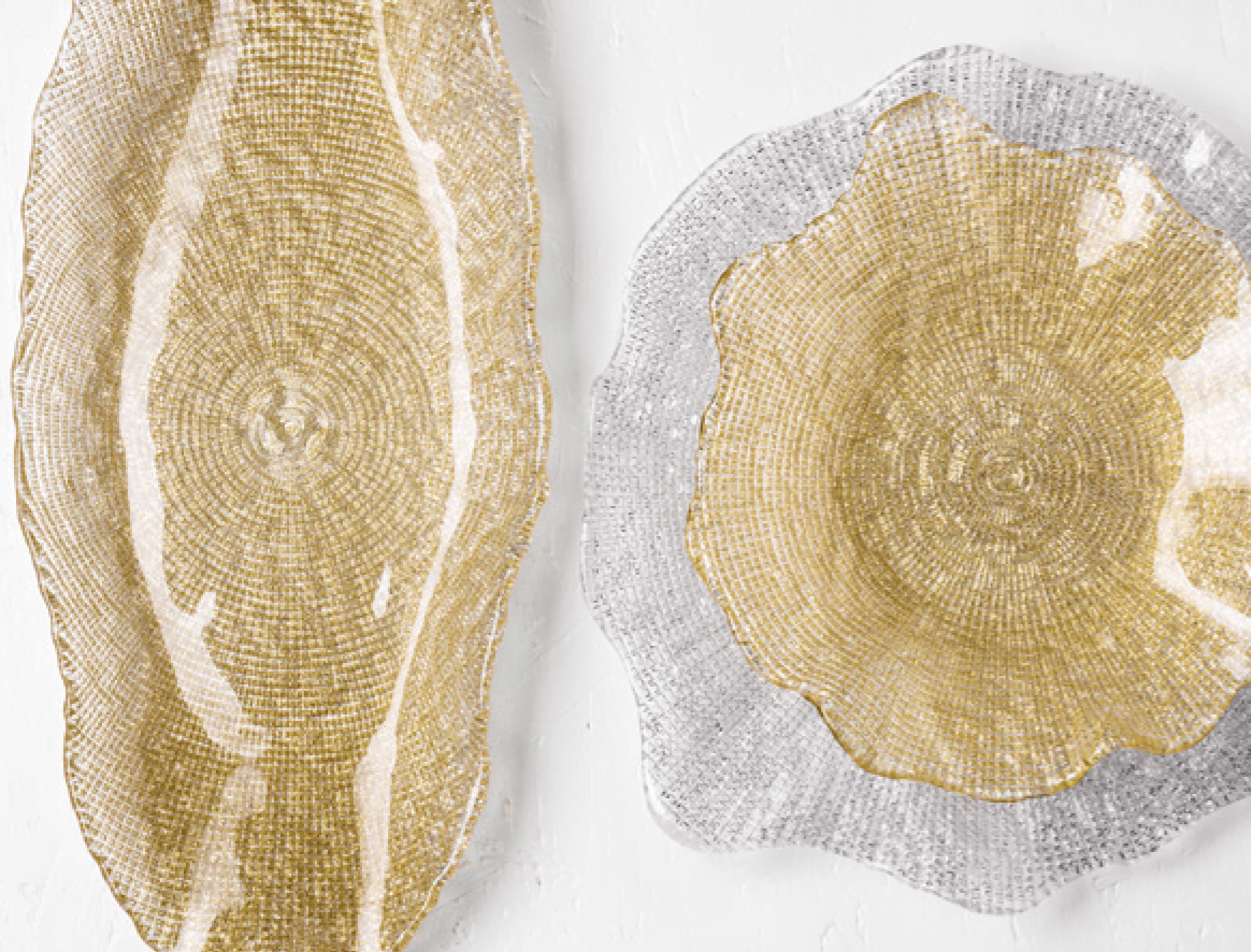 IVV Folies Platter - Tartoise Metalic Decoration