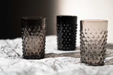 HOBNAIL 6PCS TUMBLERS SET 200ML (BLACK SMOKE)