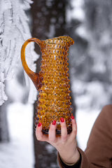 HOBNAIL JUG TALL 1000ML (AMBER)