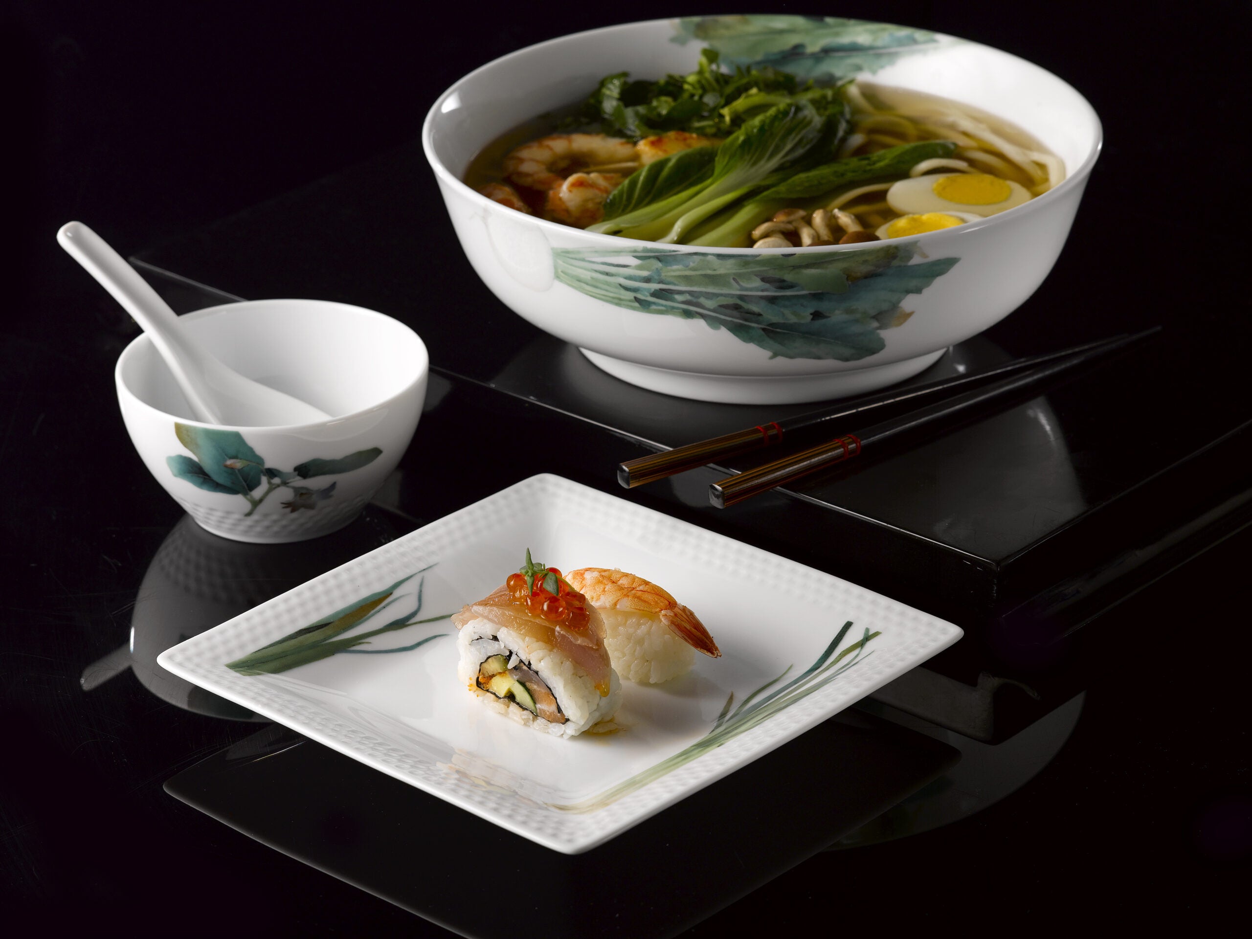 Noritake Square Plate 23.2Cm-Kyoka Shunsai Radish