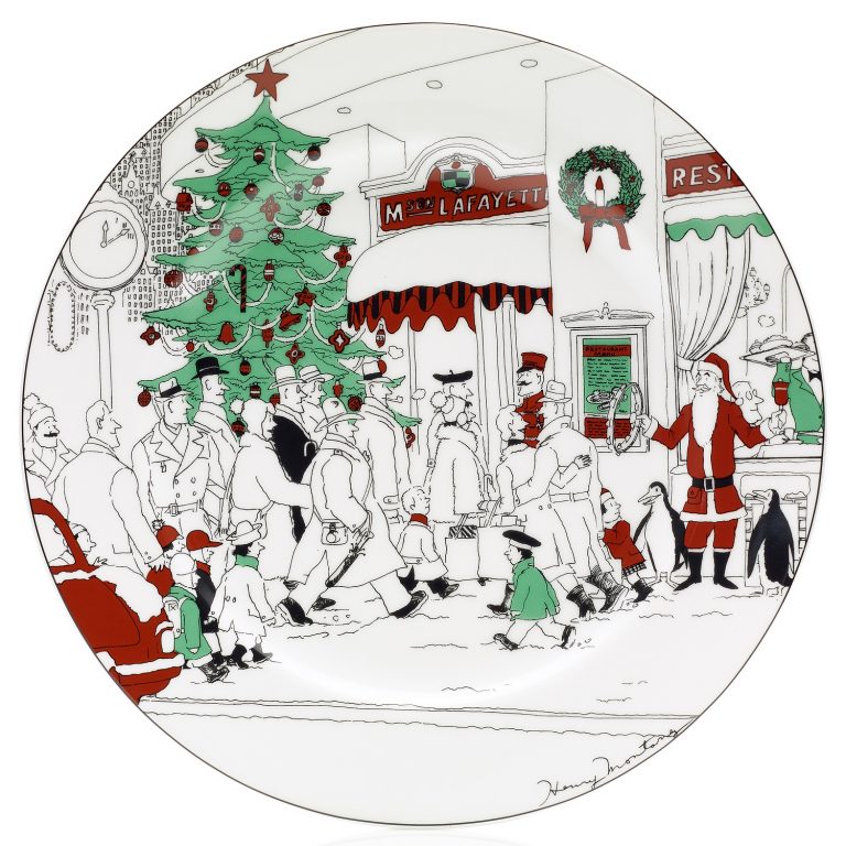 Noritake Holiday Round Platter-Le Restaurant X'Mas