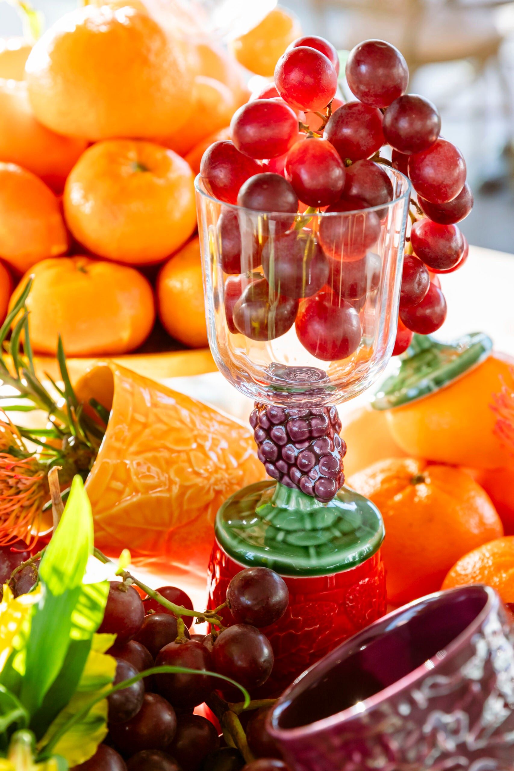 Bordallo Pinheiro Goblet Grapes Stem - Carmen Grapes