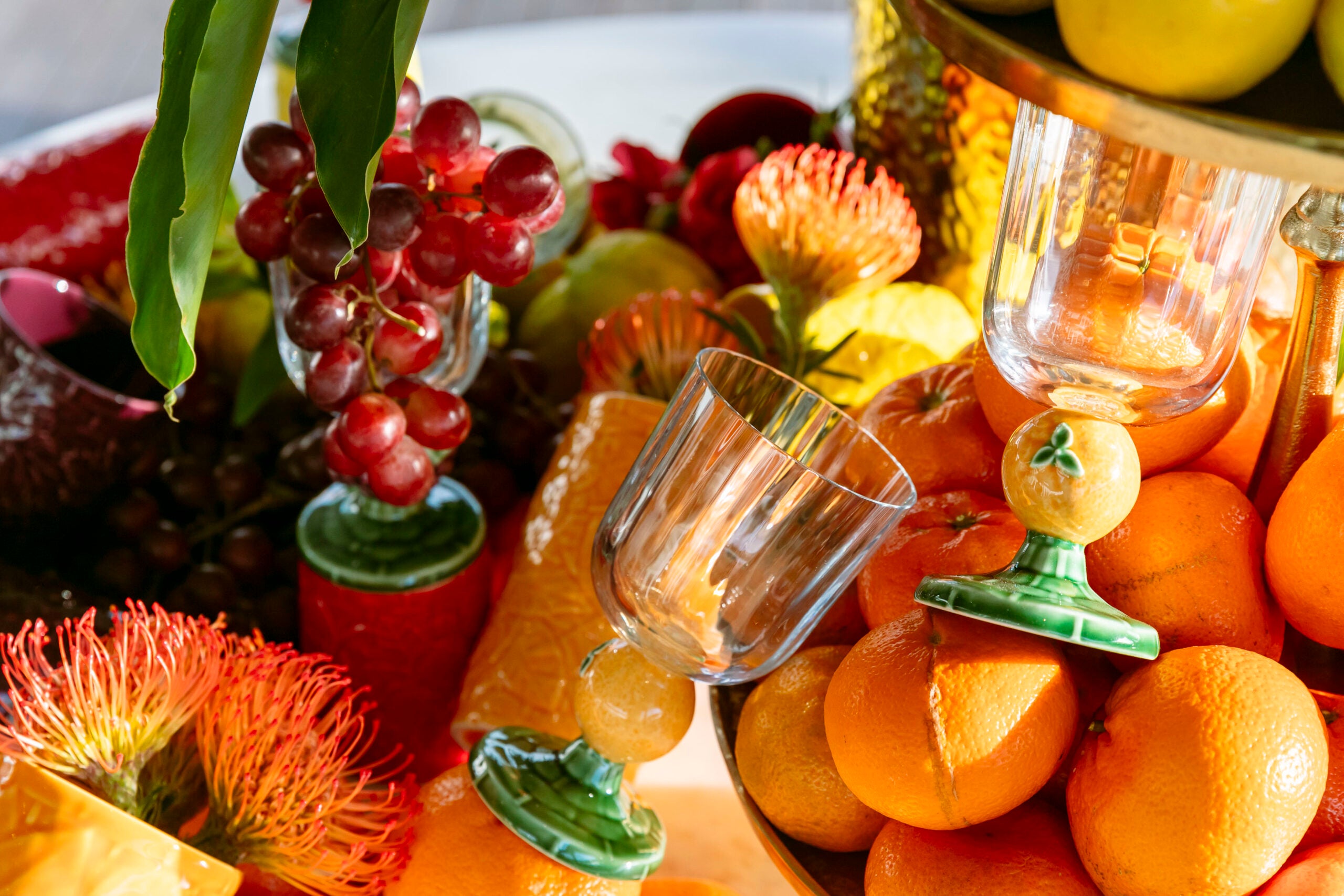 Bordallo Pinheiro Goblet Lemon Stem - Carmen Lemon