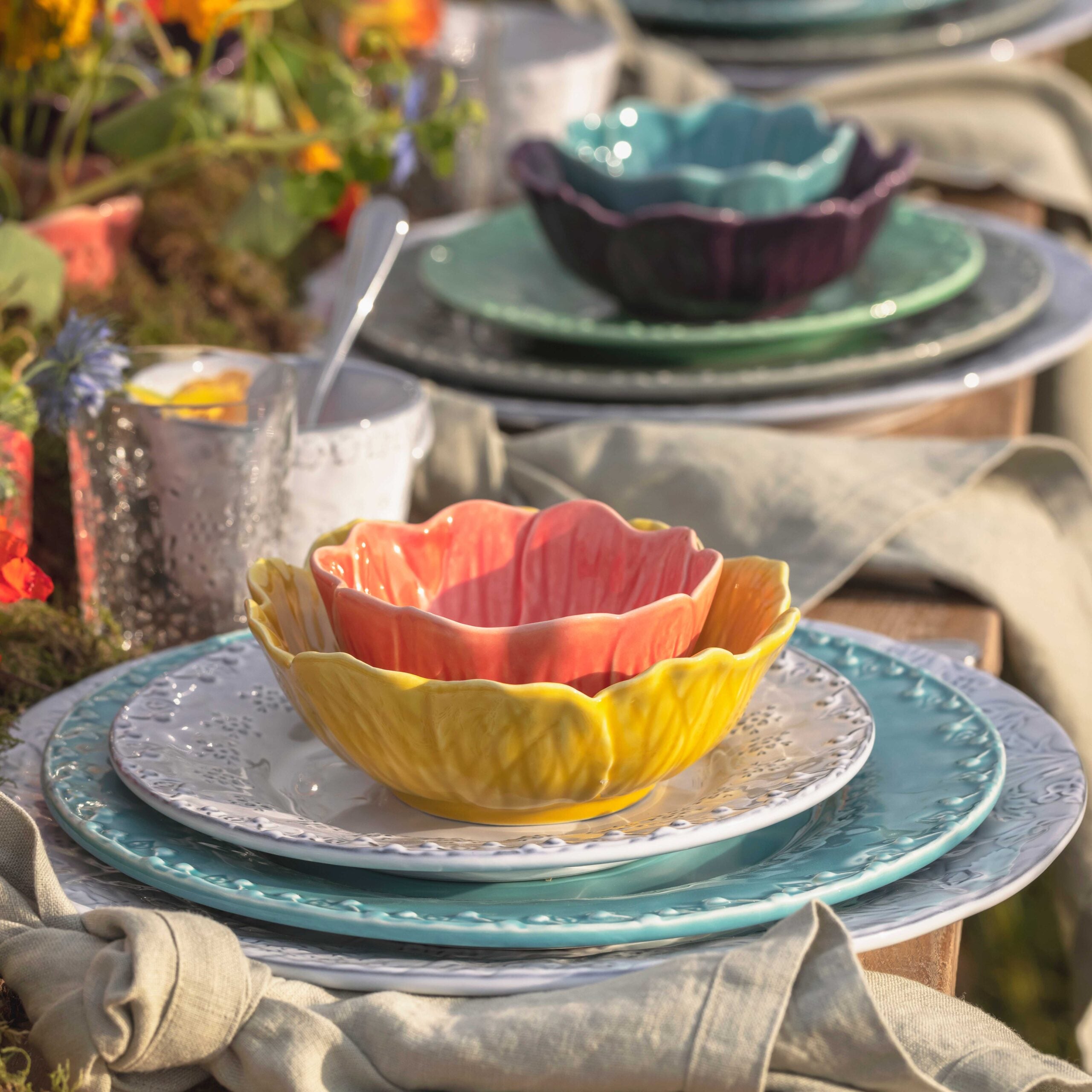 [GWP] Bordallo Pinheiro 12Pcs Dinner Set – Flora Azul