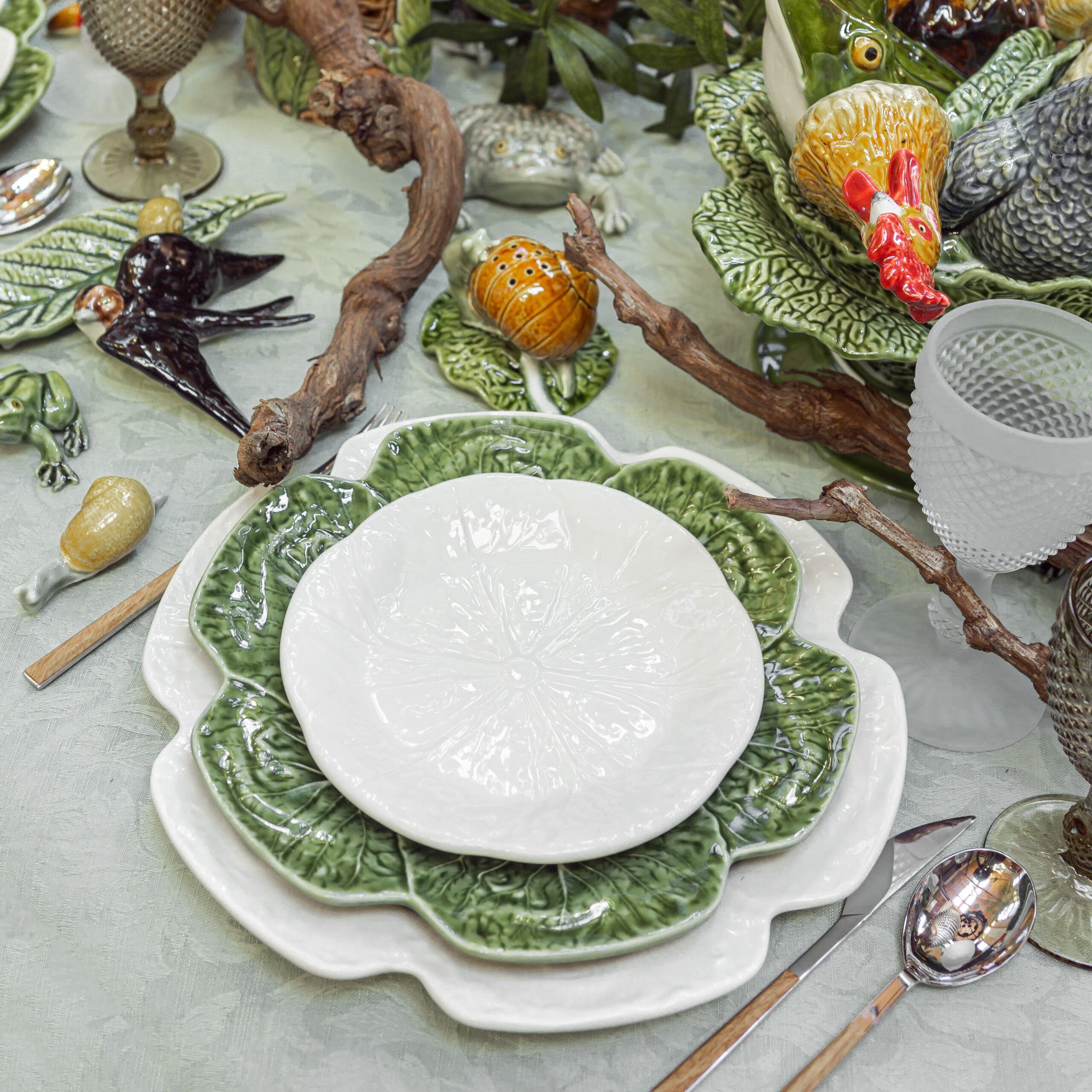 Bordallo Pinheiro Fruit Plate 19cm - Cabbage Beige