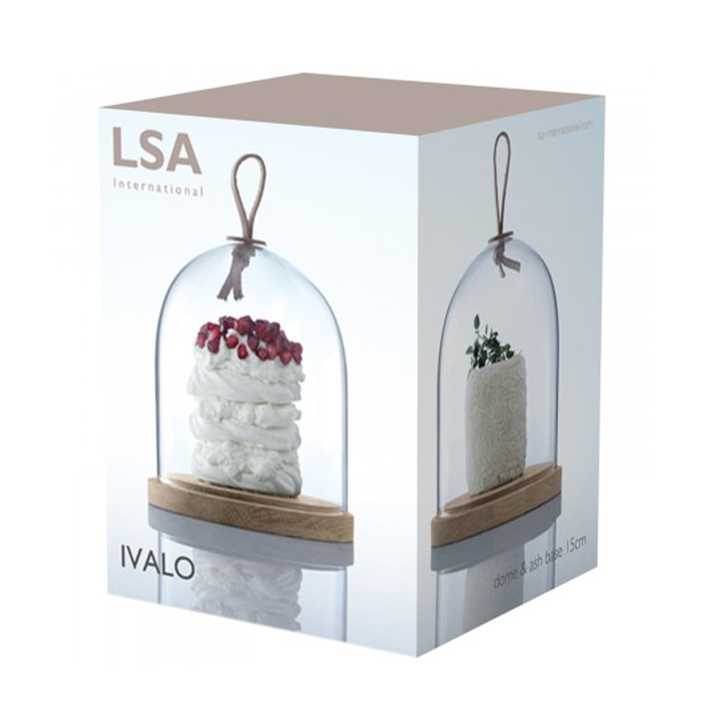 IVALO DOME &amp; ASH BASE Ø15CM H15.5CM CLEAR