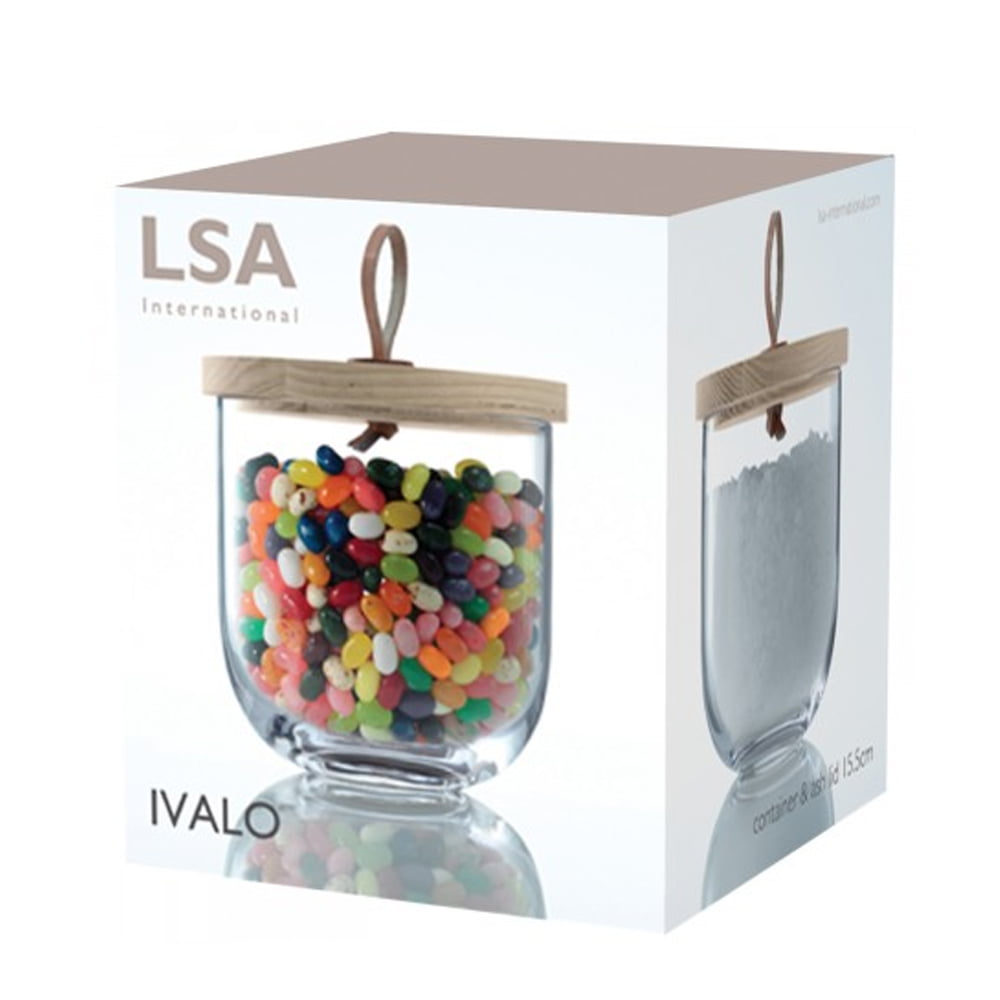 LSA Ivalo Container & Ash Lid Clear H15.5cm