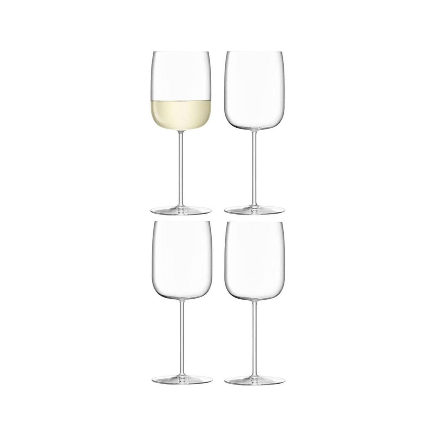 LSA International 4Pcs Set Borough Wine Glass 380ML Clear