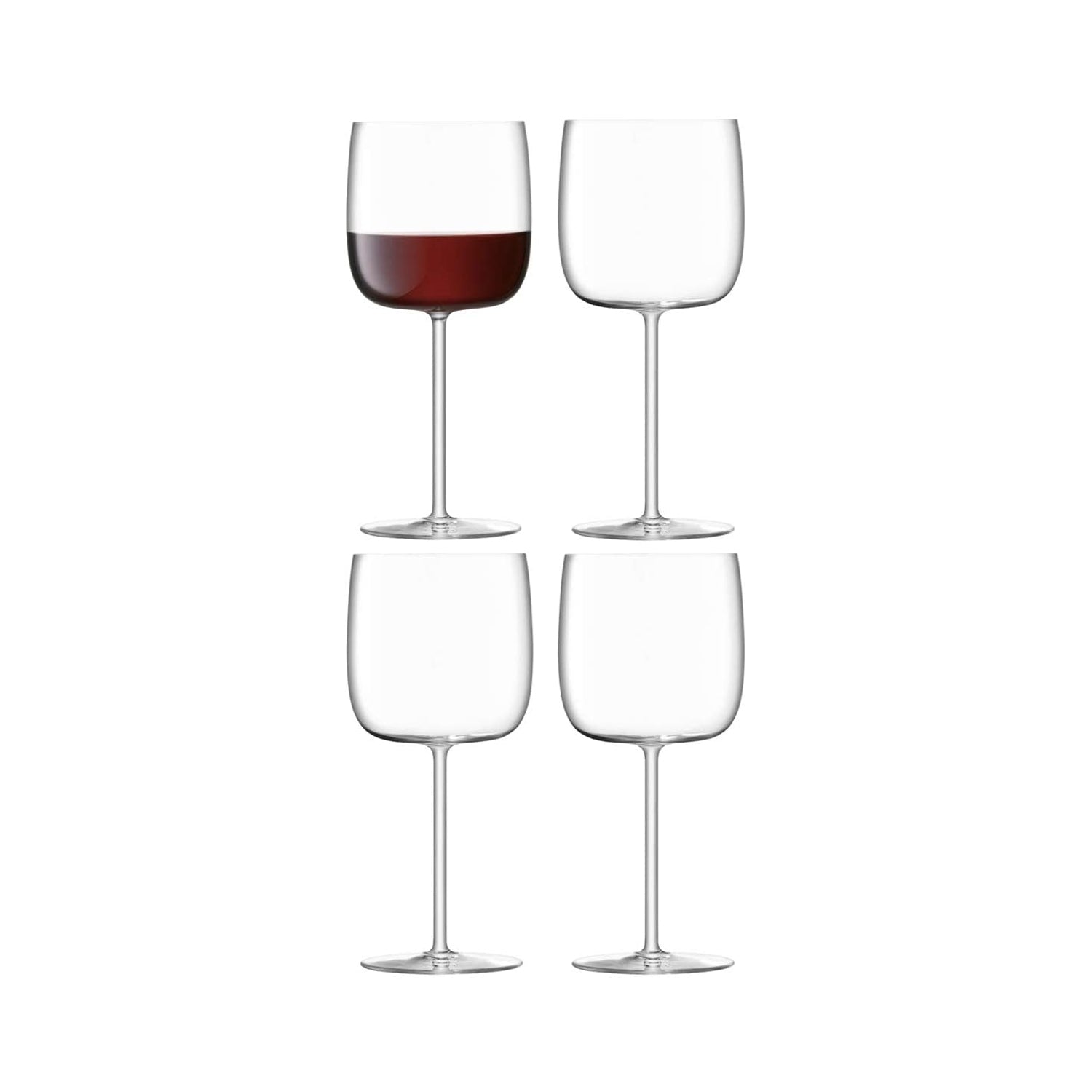 LSA International 4Pcs Set Borough Wine Glass 450ML Clear