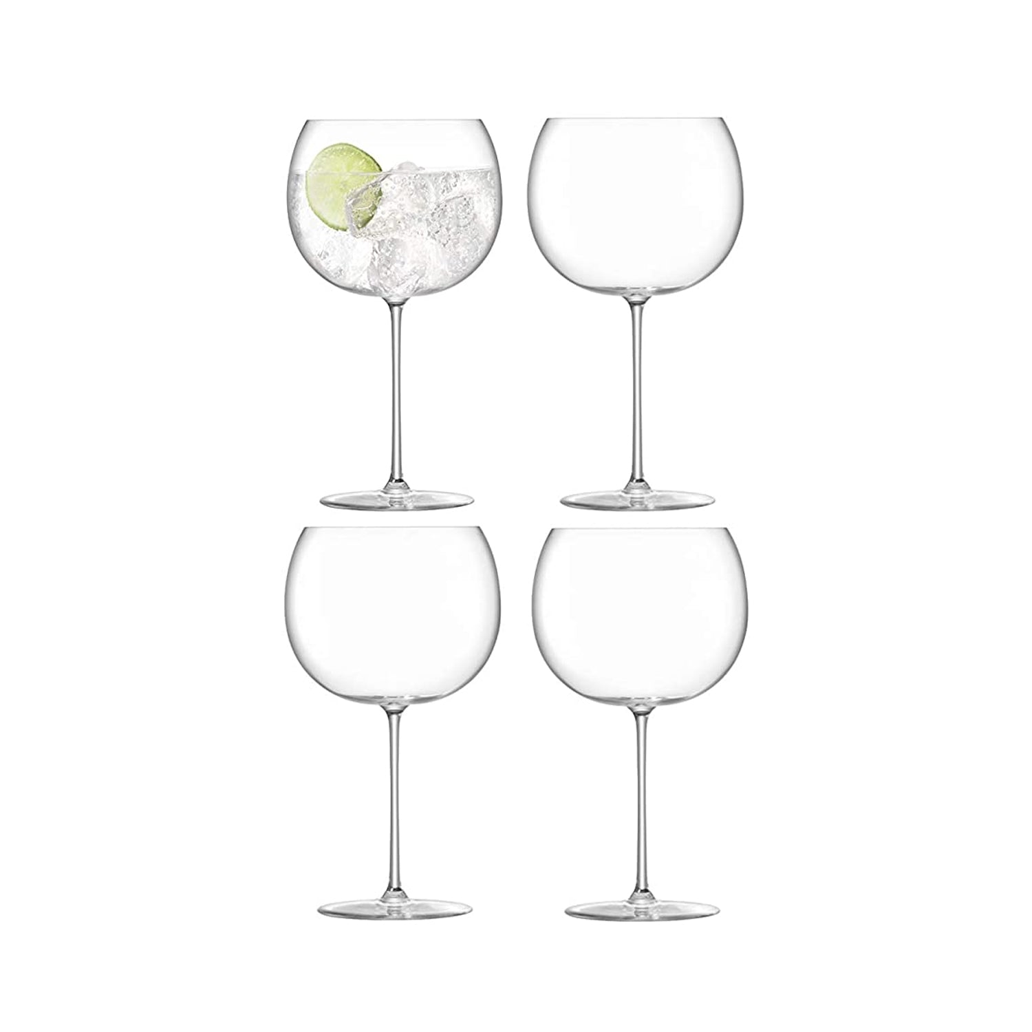 LSA International 4Pcs Set Borough Balloon Glass 680ML Clear