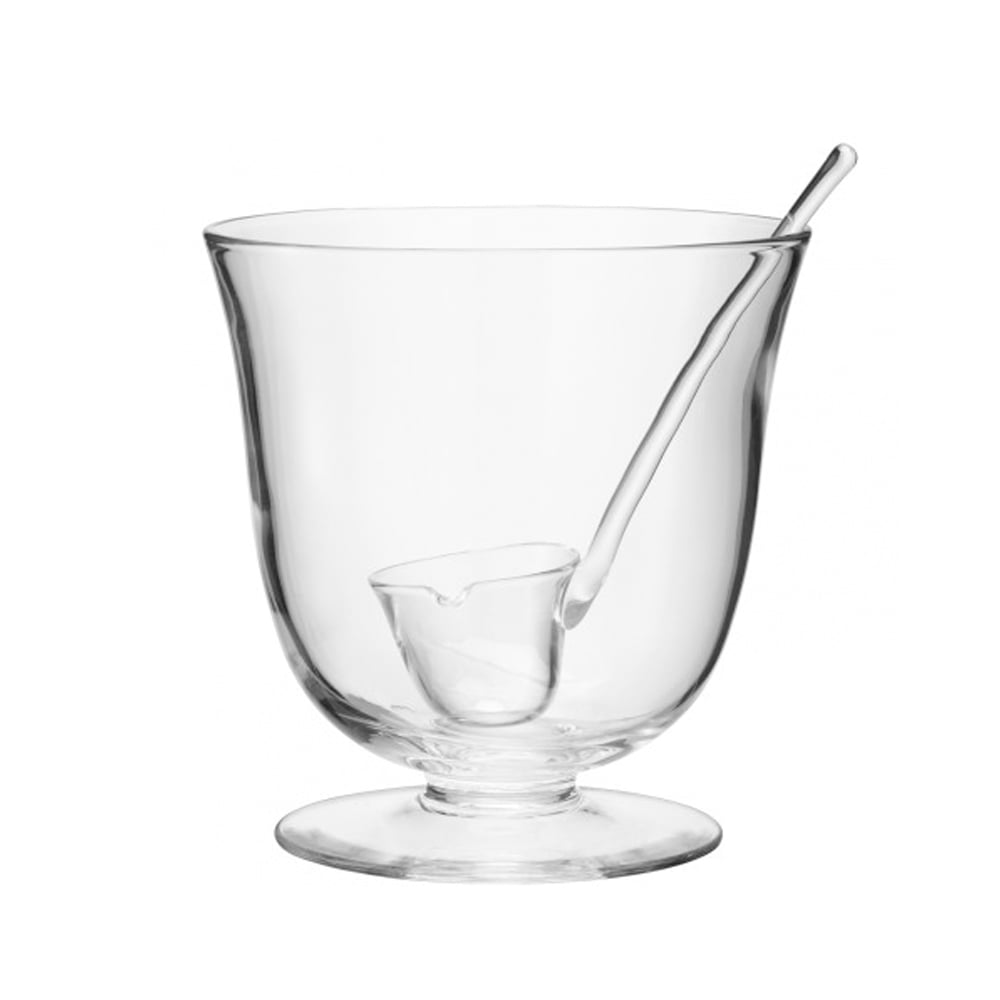 SERVE PUNCHBOWL Ø25CM &amp; LADLE H25CM CLEAR