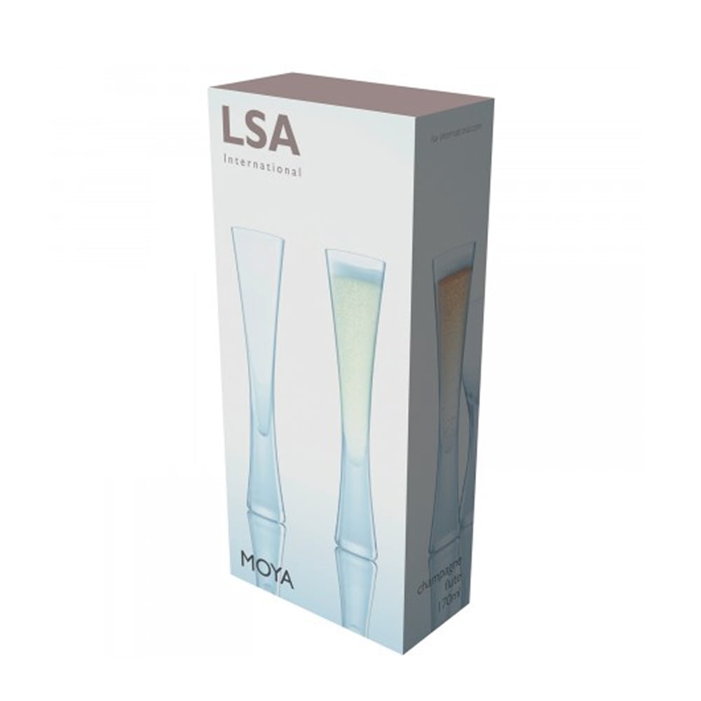 LSA International 2Pcs Set Moya Champagne Flute 170ML - Clear