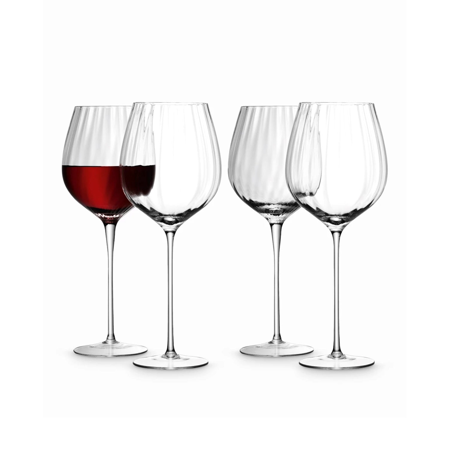 LSA International 4Pcs Set Aurelia Red Wine Glass 660ml Clear Optic