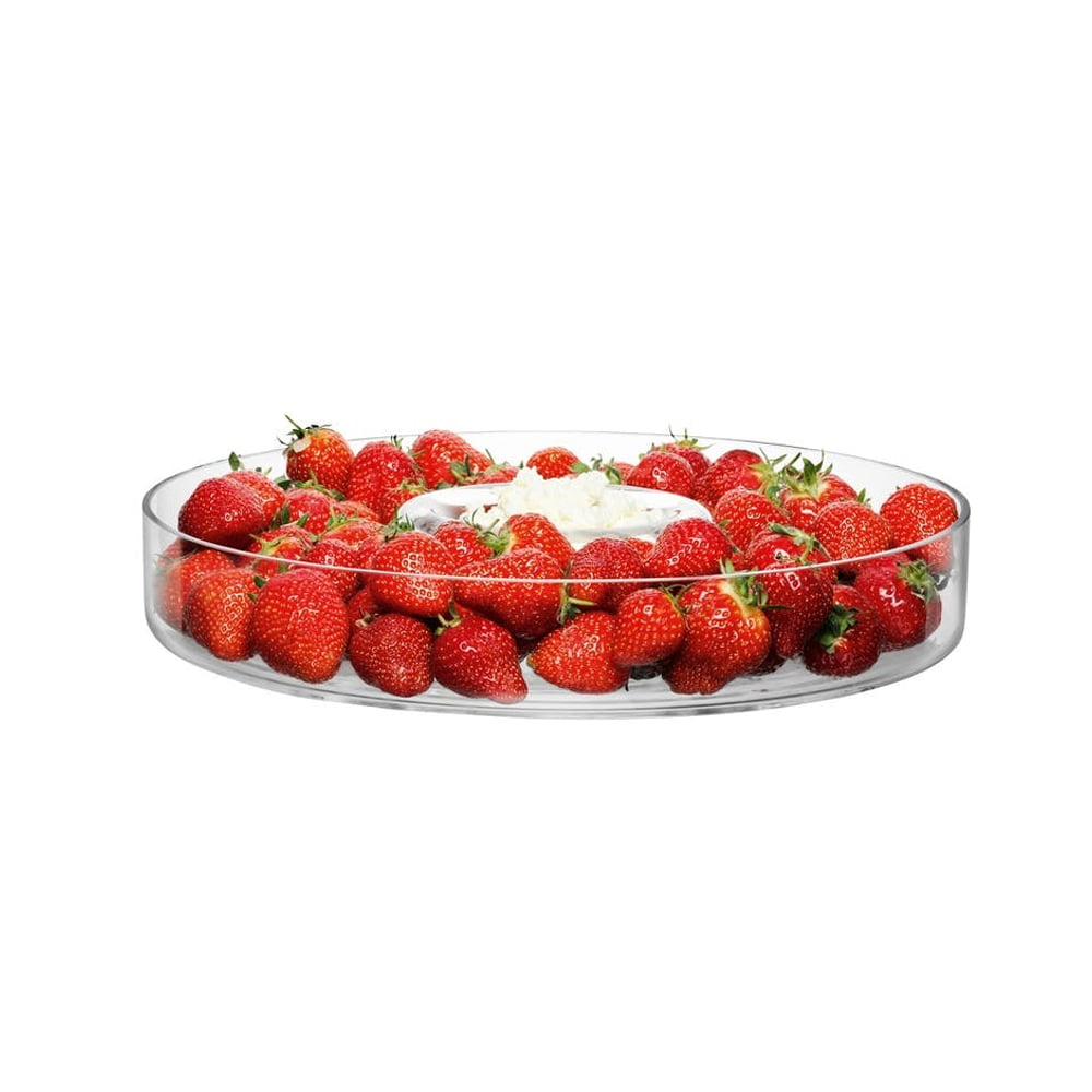 SERVE CIRCLE PLATTER Ø35CM CLEAR