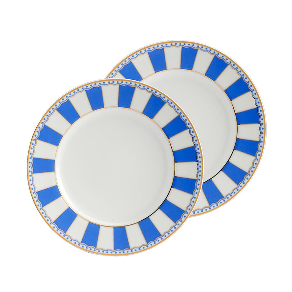 Noritake Carnivale Breakfast Set Blue W/Gift Box