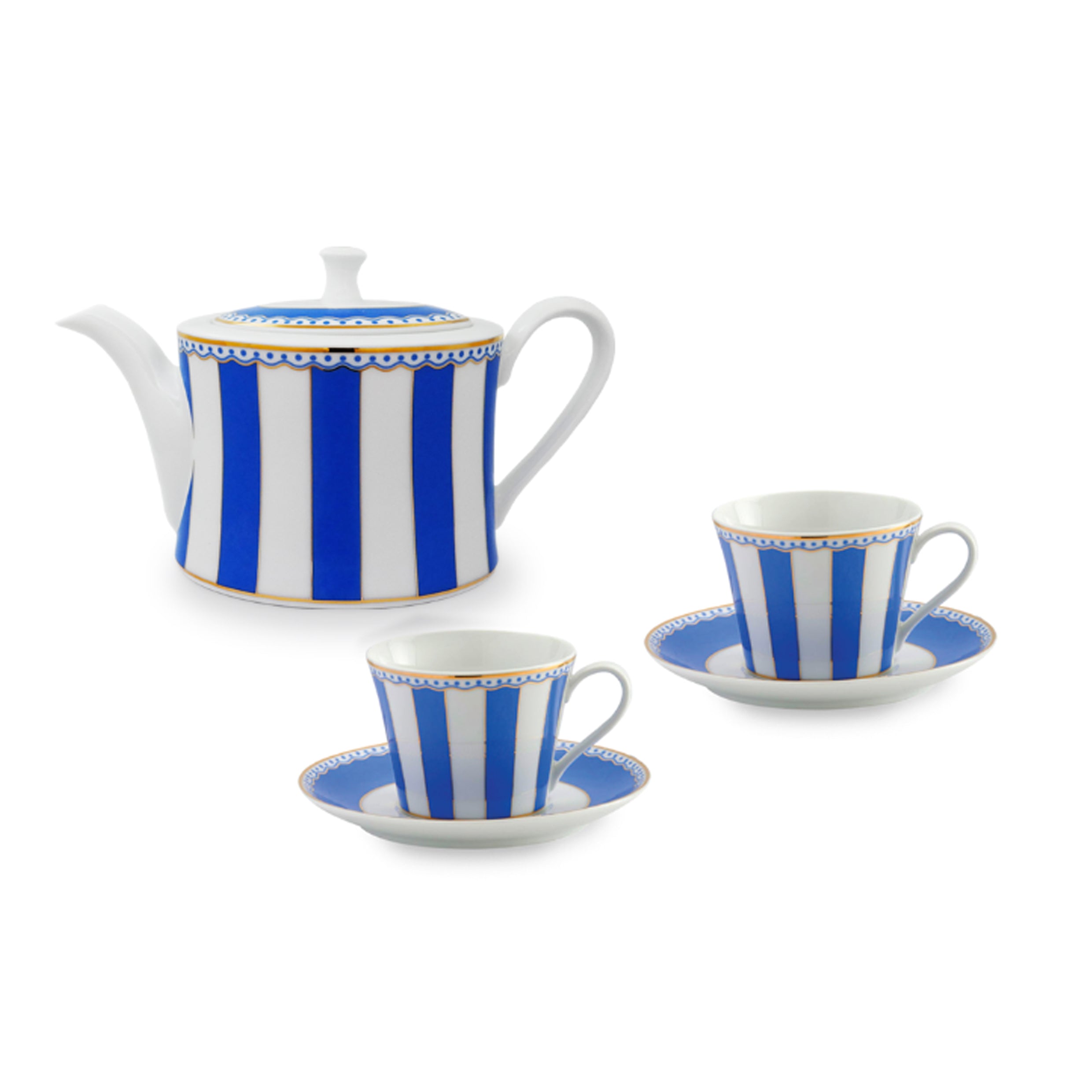Noritake Carnivale Blue 6Pcs Tea For Two Set With Gift Box