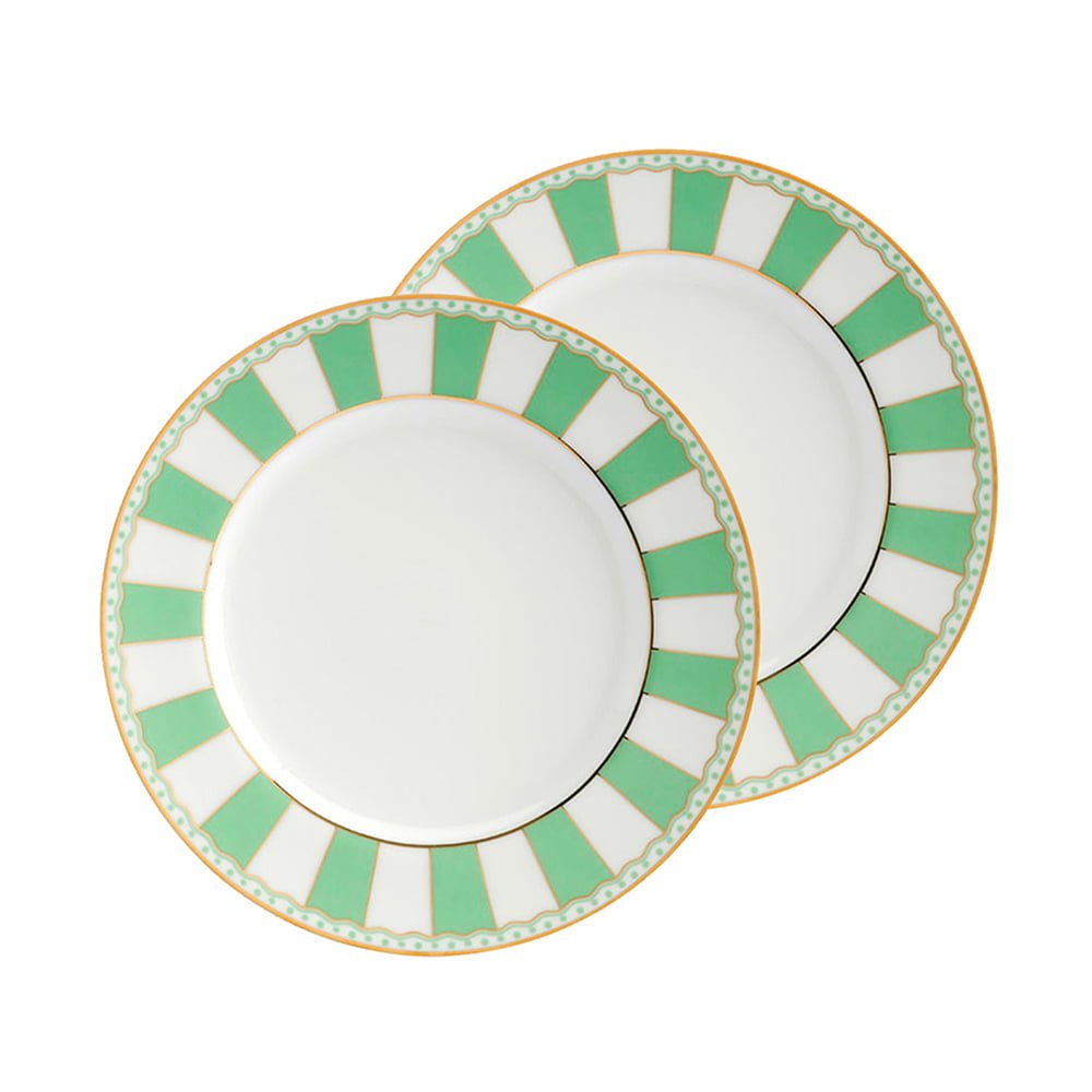 Noritake Carnivale Breakfast Set Apple Green W/Gift Box