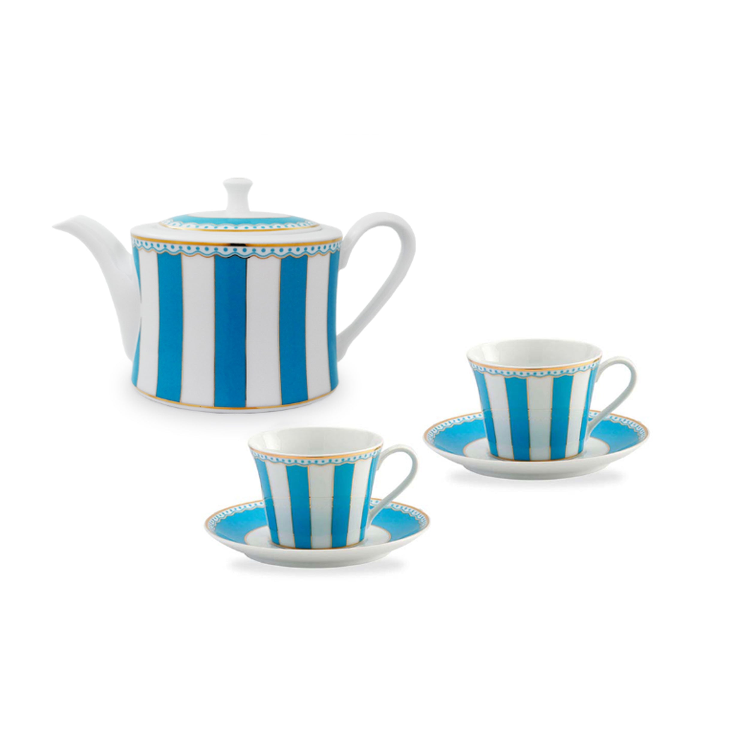 Noritake Carnivale Light Blue 6Pcs Tea For Two Set With Gift Box